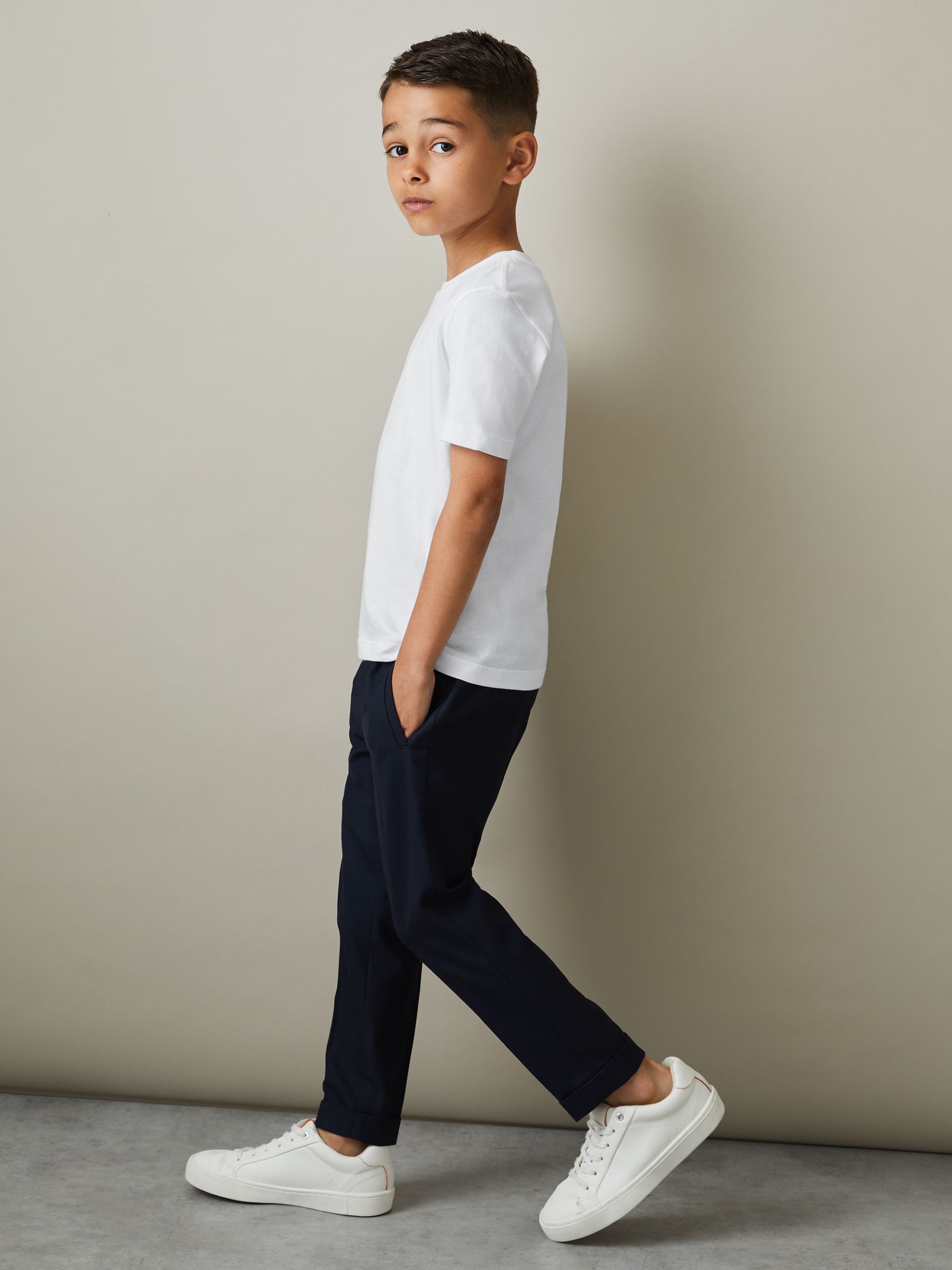 3-9 yrs Three Pack Of Crew-Neck T-Shirts in White - Image 3 of 3