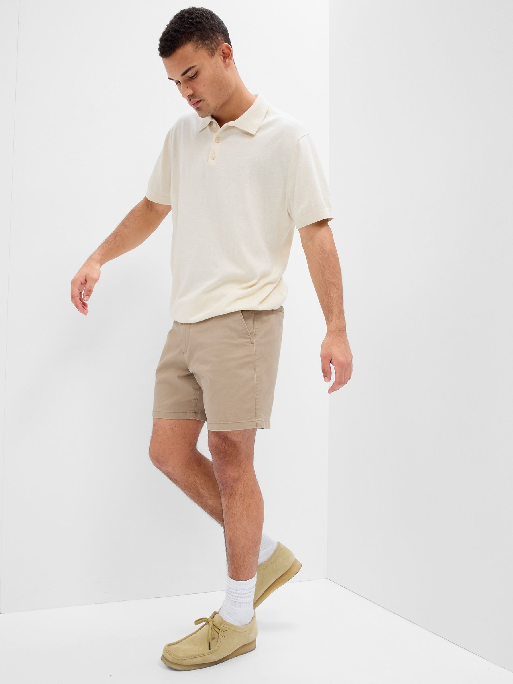 Neutral Regular Length 7' Chino Shorts - Image 1 of 3