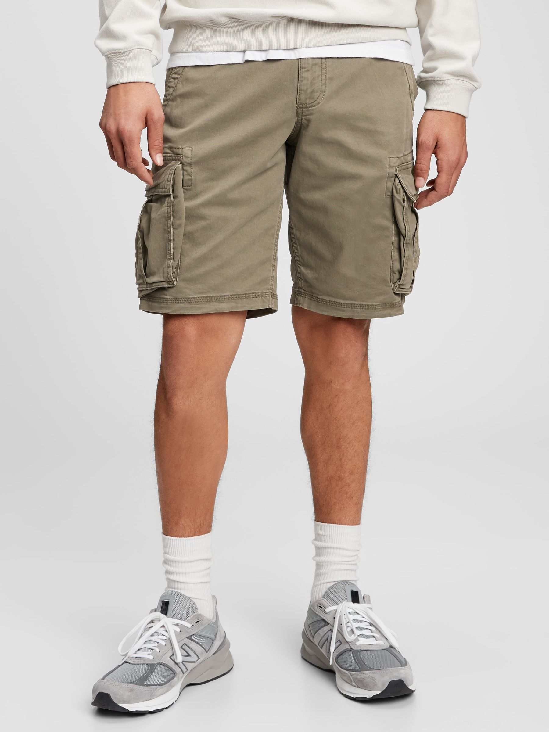 Khaki Green 11" Cargo Shorts - Image 1 of 1