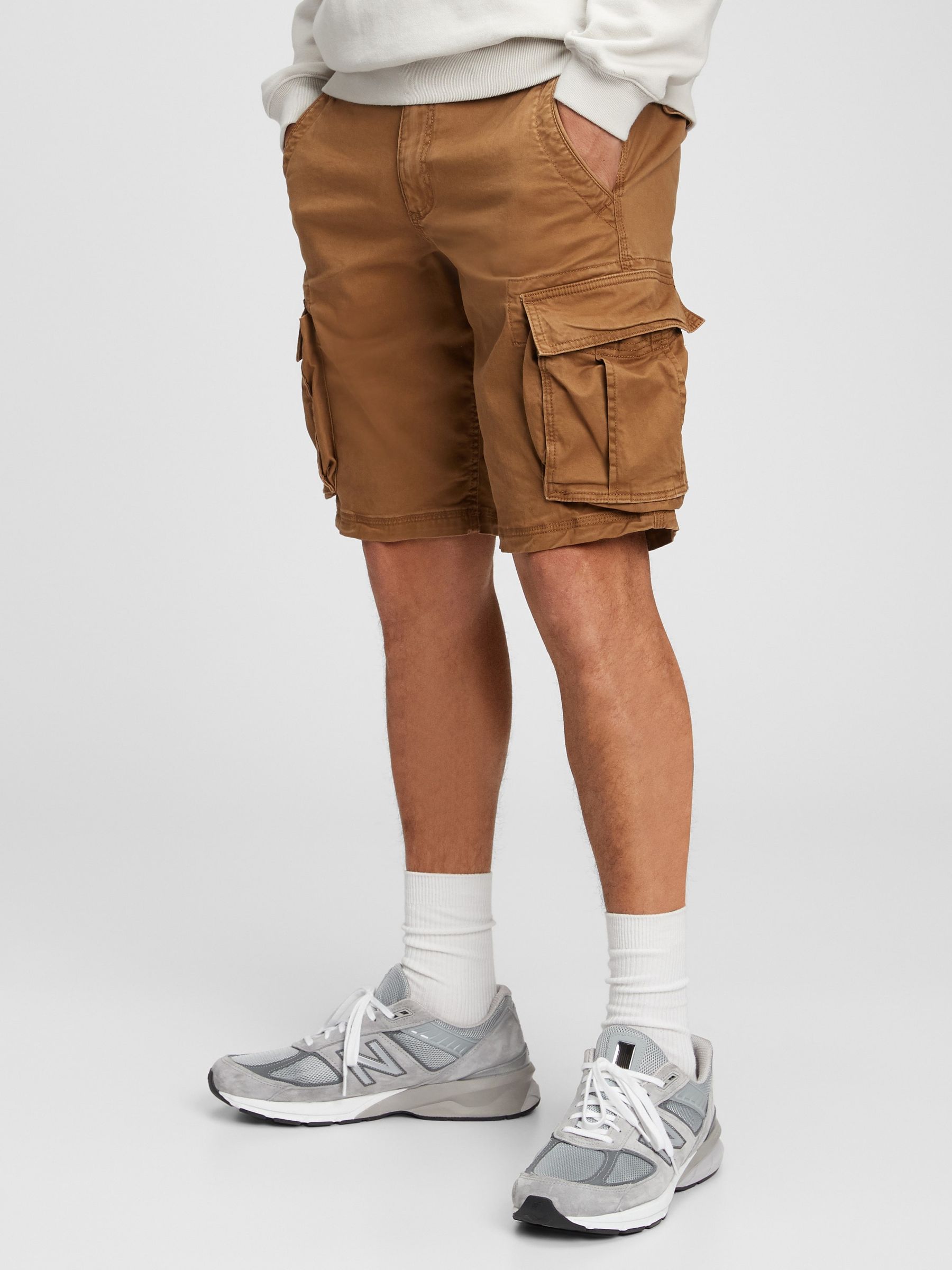 Tan Brown 11" Cargo Shorts - Image 3 of 3
