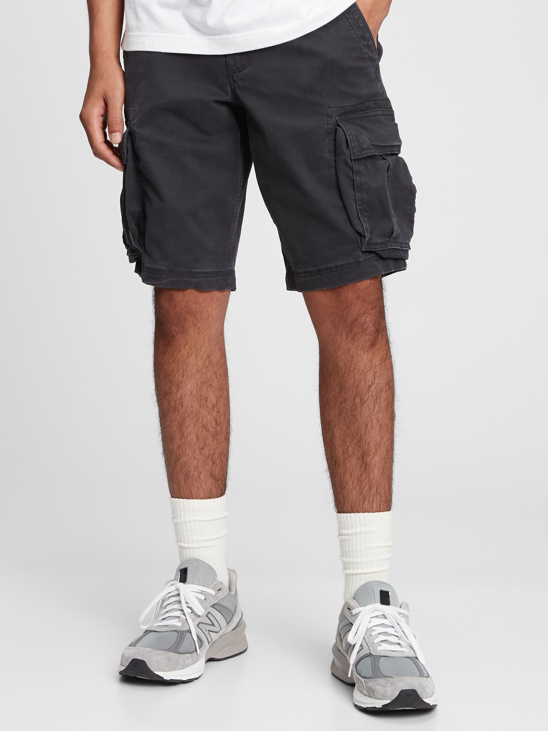 Black 11" Cargo Shorts - Image 1 of 2