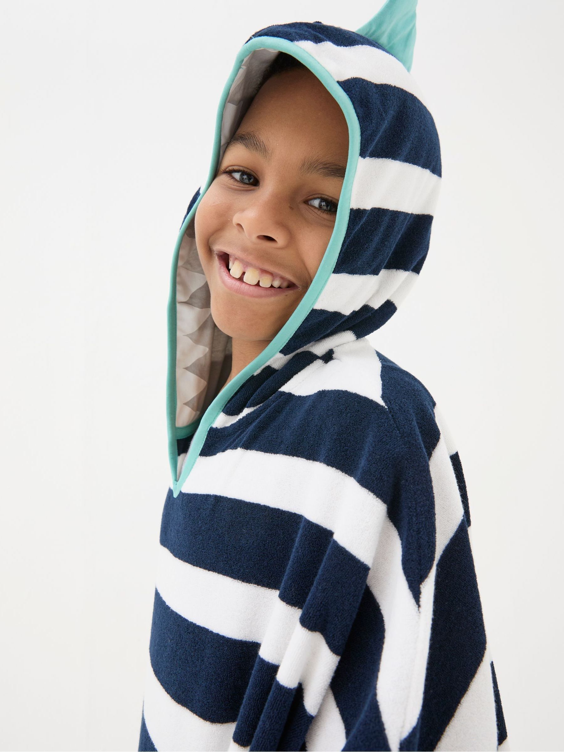 Blue Shark Towelling Poncho - Image 4 of 4