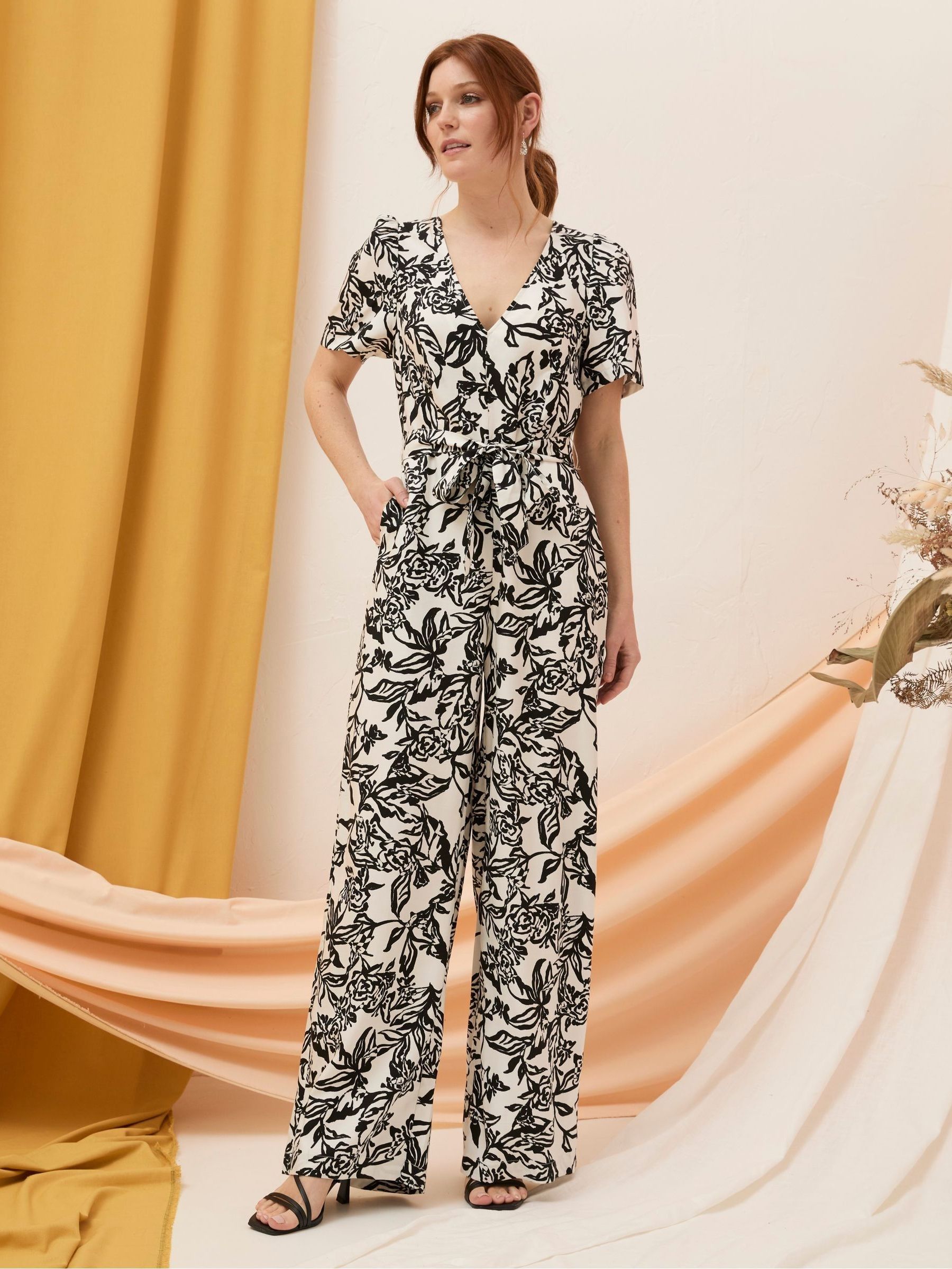 Camellia Natural Botanical Jumpsuit - Image 1 of 7