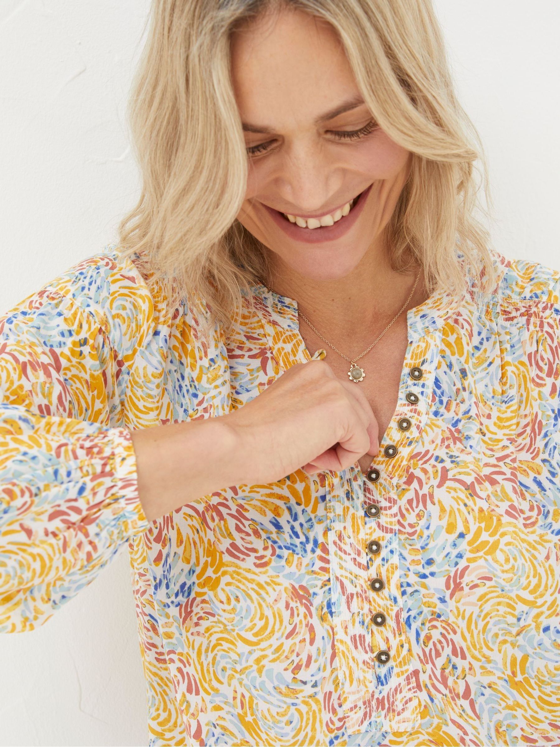 Natural Watercolour Strokes Blouse - Image 3 of 5