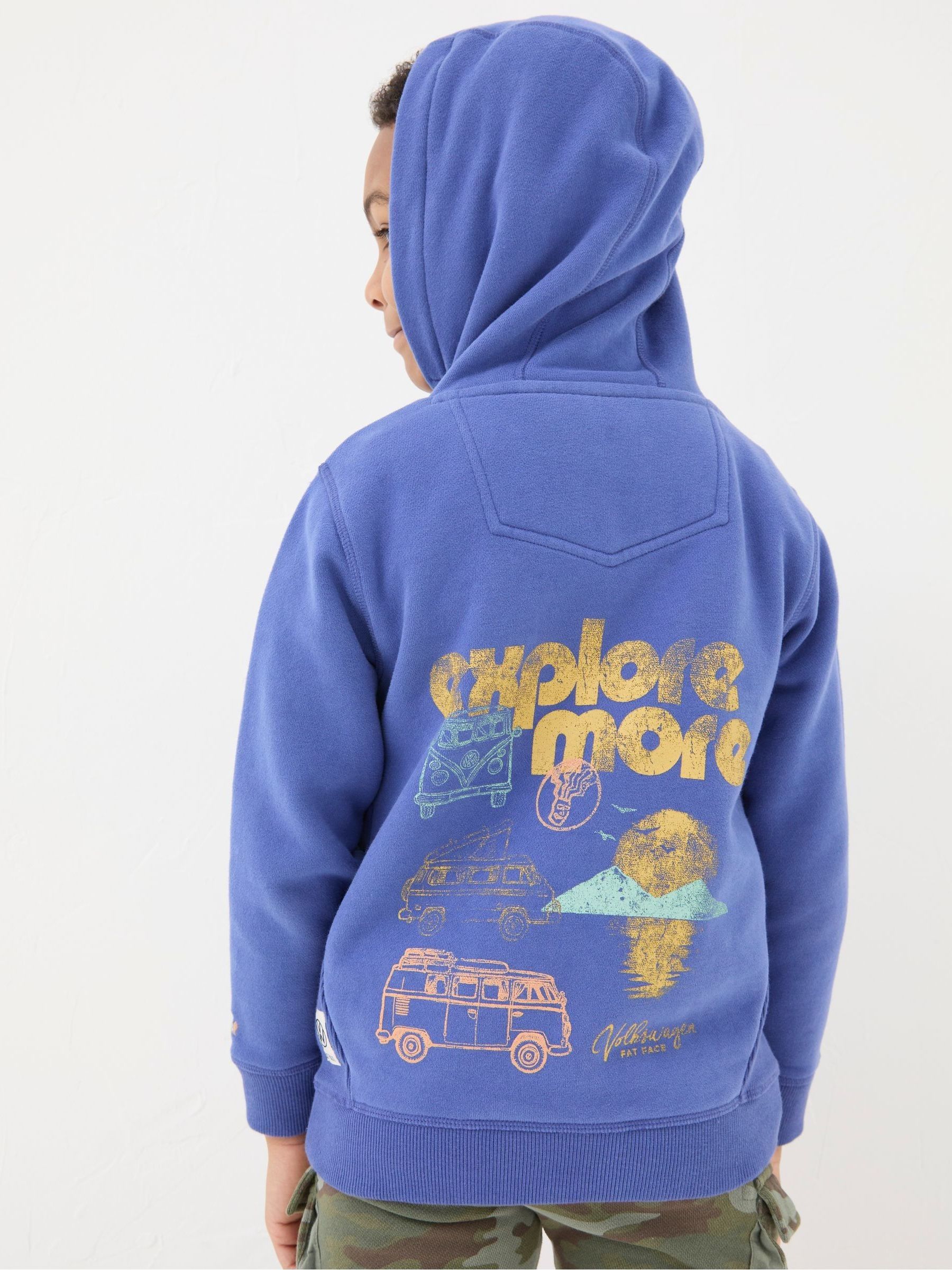 Blue Graphic Popover Hoodie - Image 2 of 3