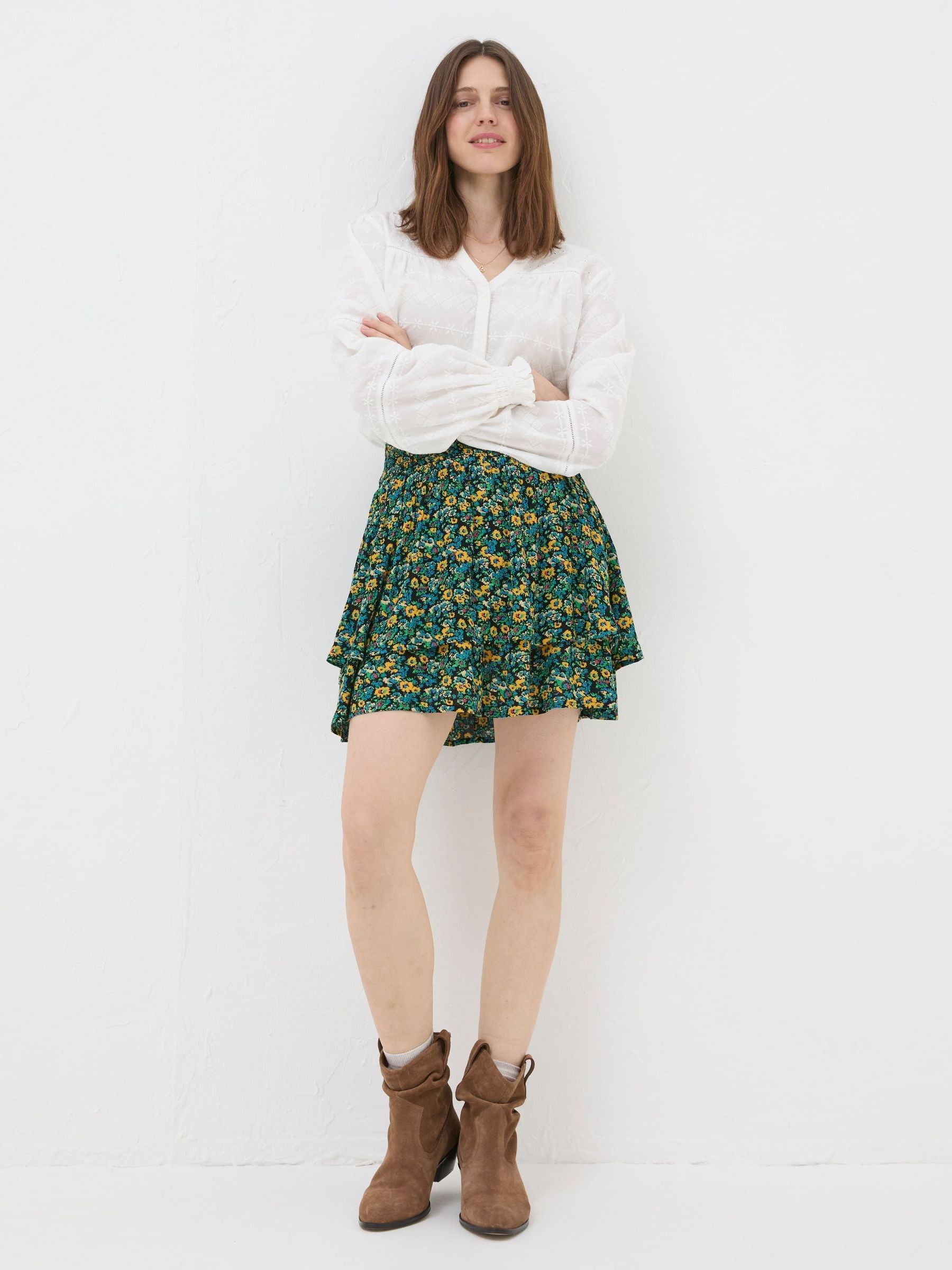 Green Spring Floral Skirt - Image 4 of 5
