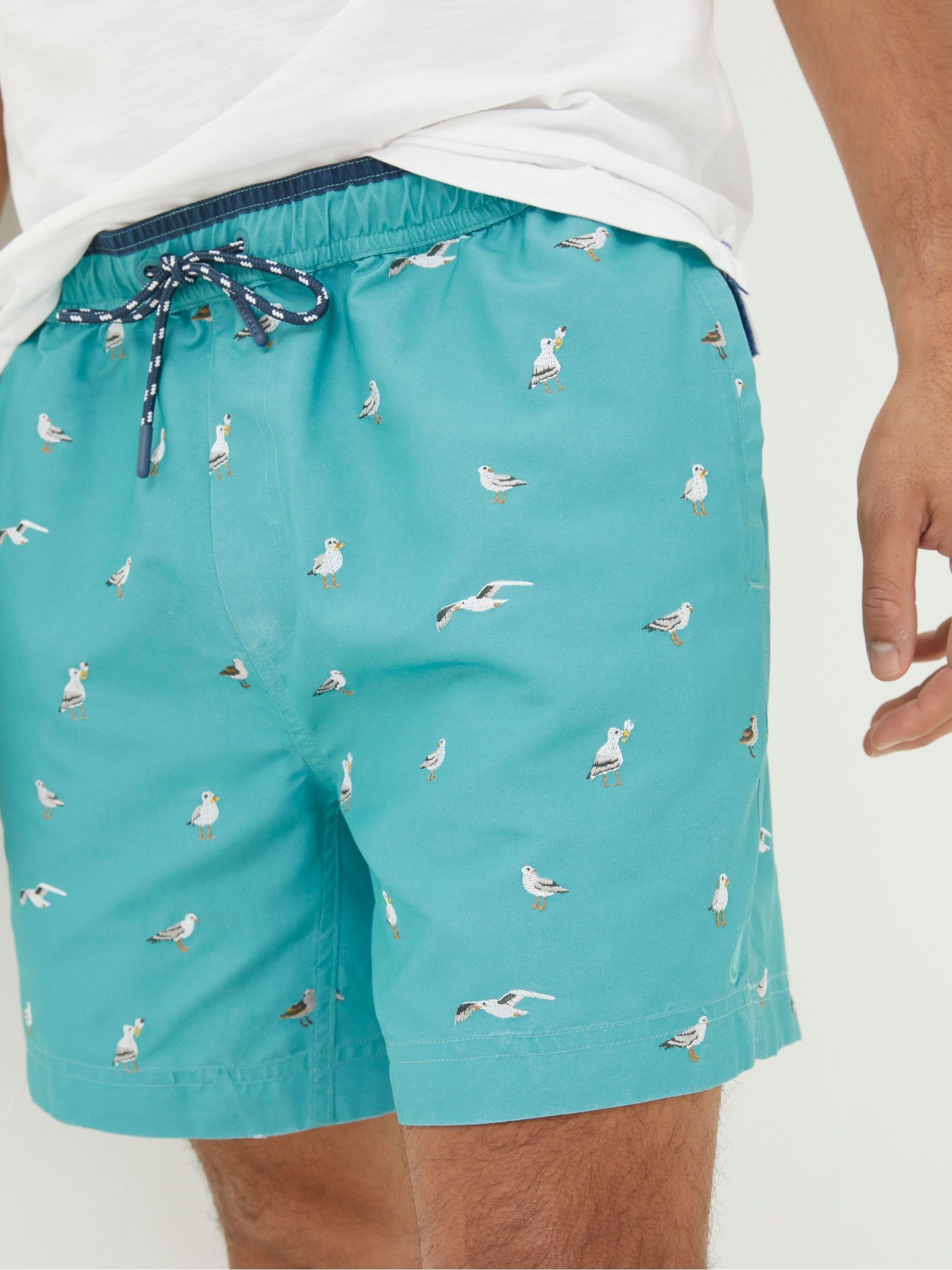 Green Trevose Colour Block Swim Shorts - Image 4 of 5