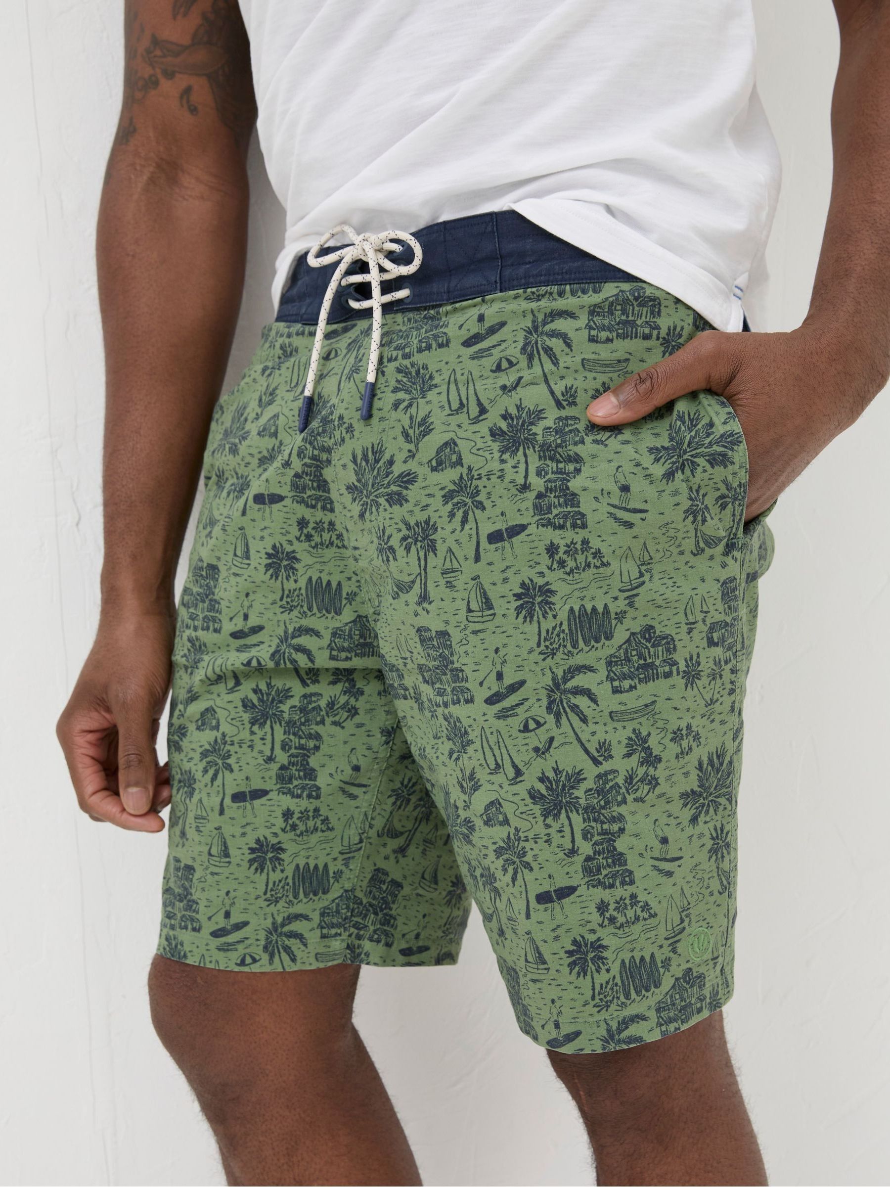 Camber Green Beach Print Swim Shorts - Image 2 of 4