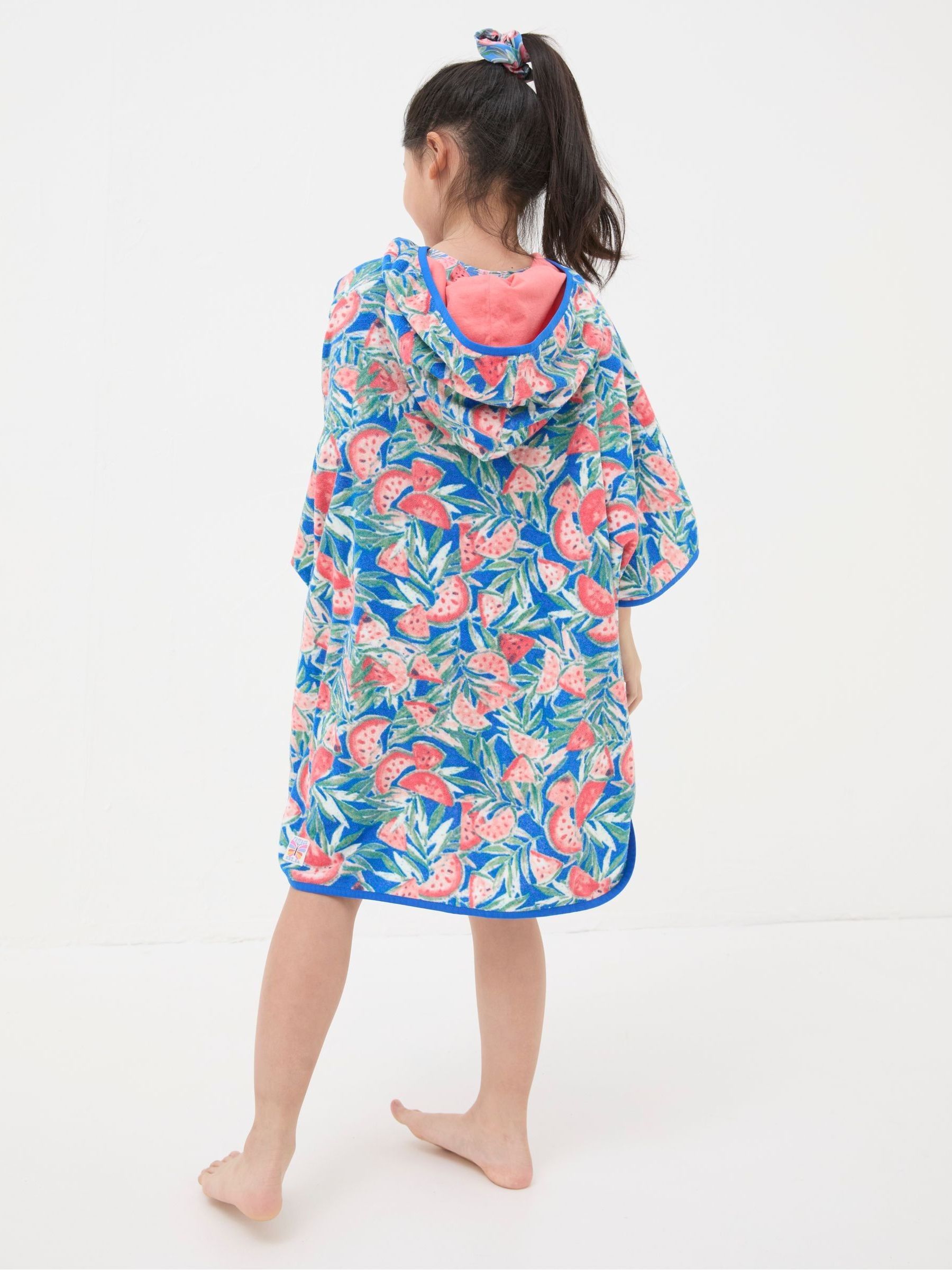 Blue Watermelon Towelling Poncho - Image 2 of 4