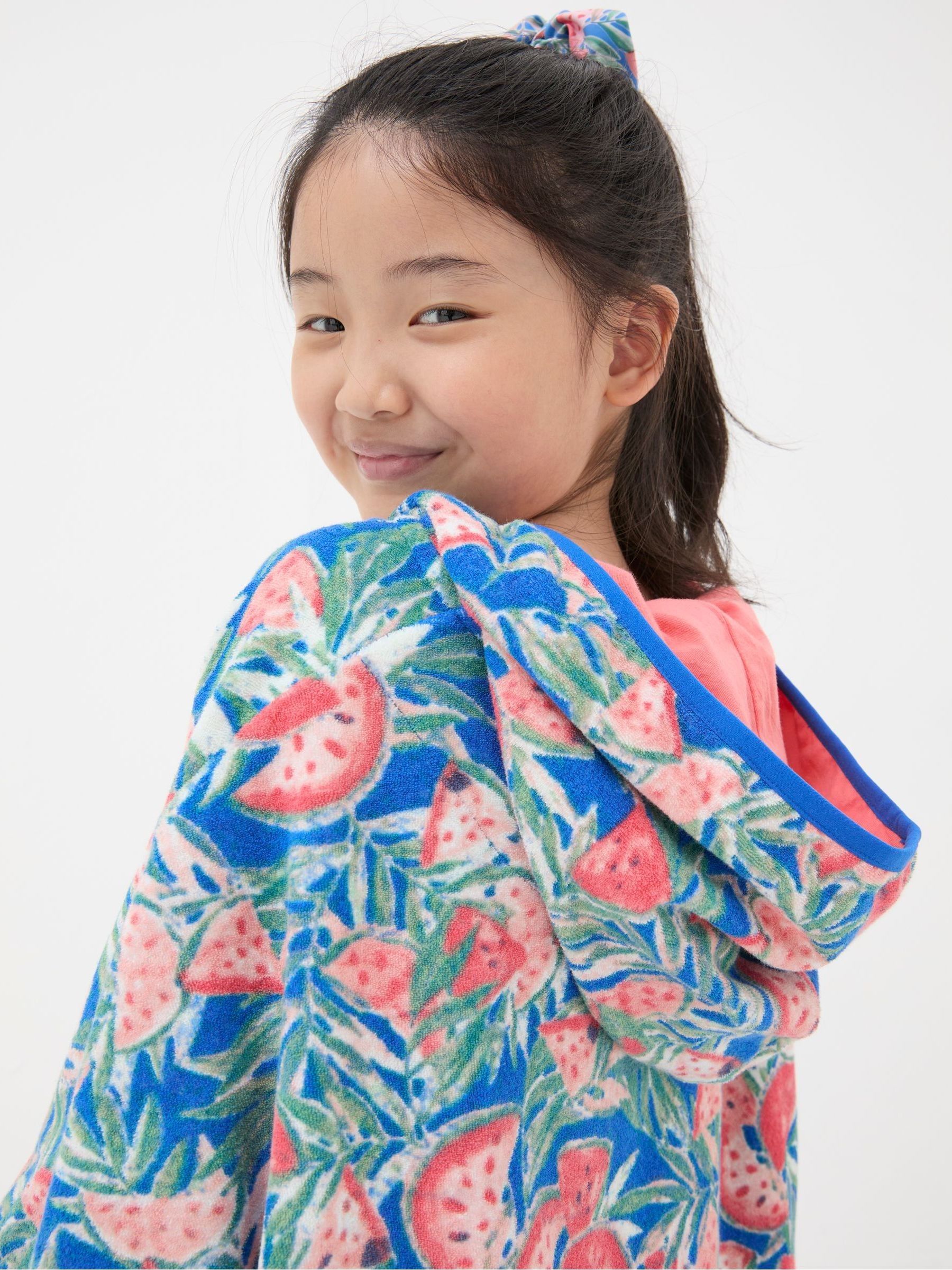 Blue Watermelon Towelling Poncho - Image 4 of 4