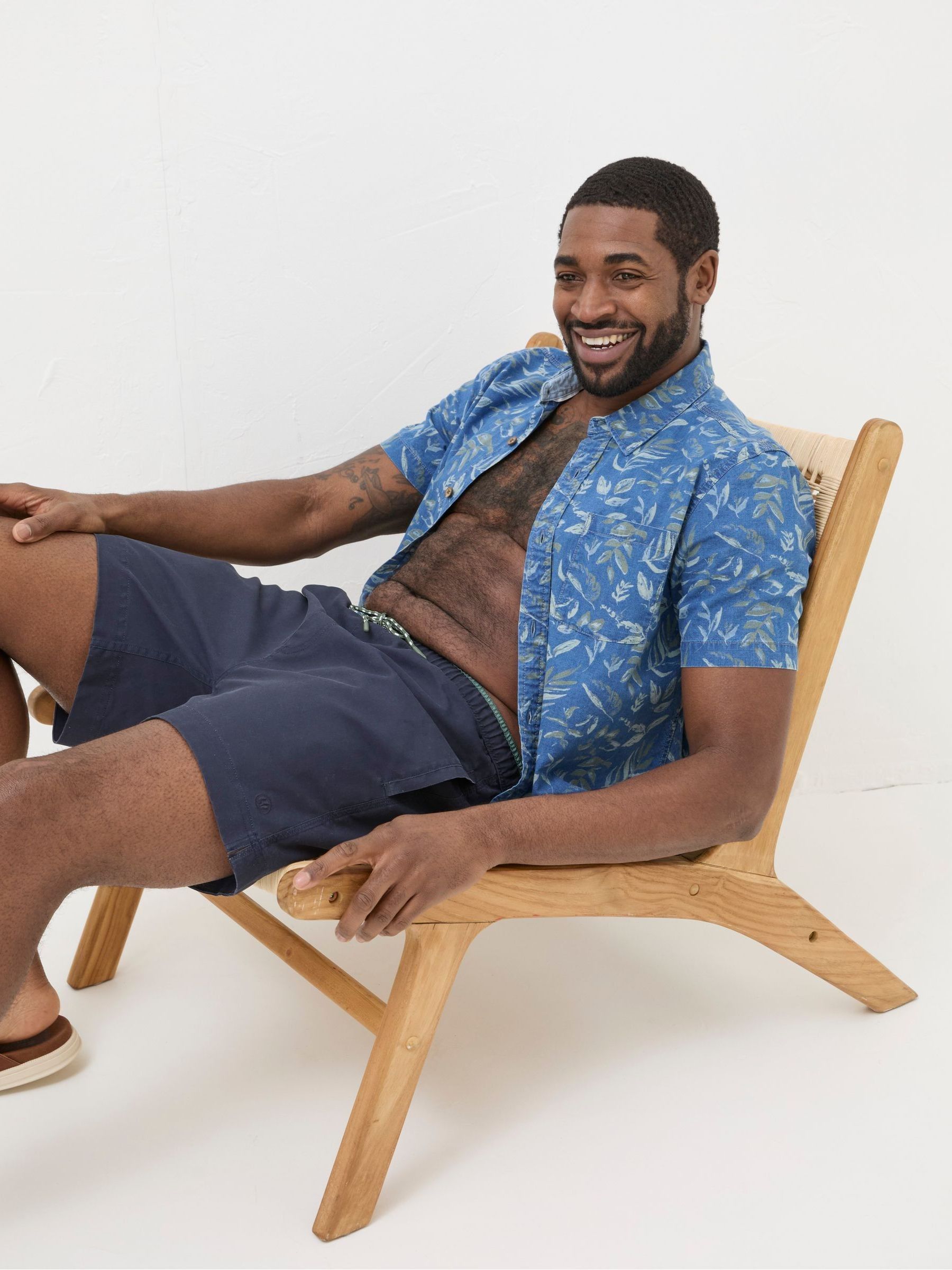 Blue Trevose Plain Swim Shorts - Image 4 of 5