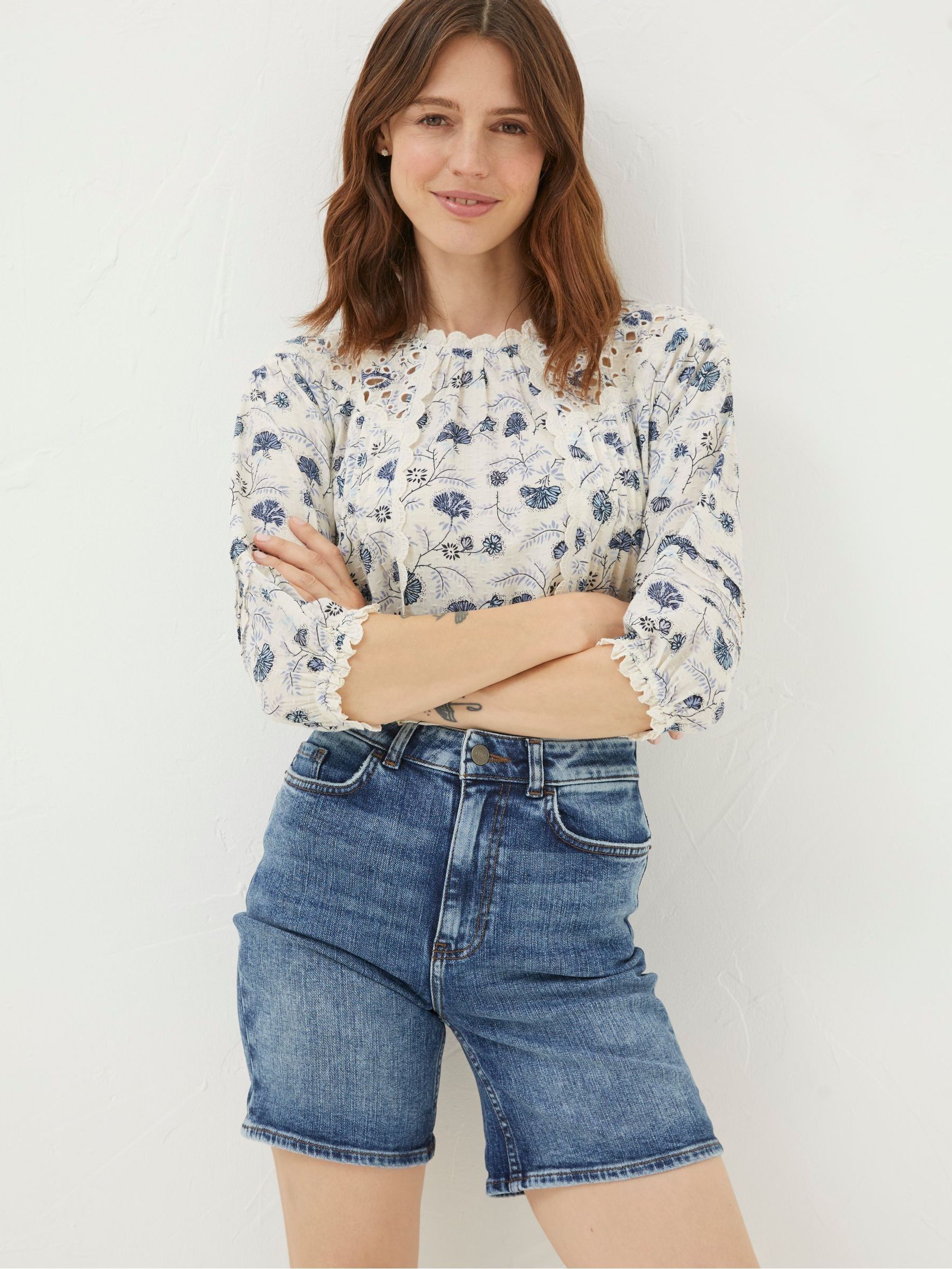 Darley Blue Denim Shorts - Image 1 of 5 Darley Blue Denim Shorts - Image 1 of 5