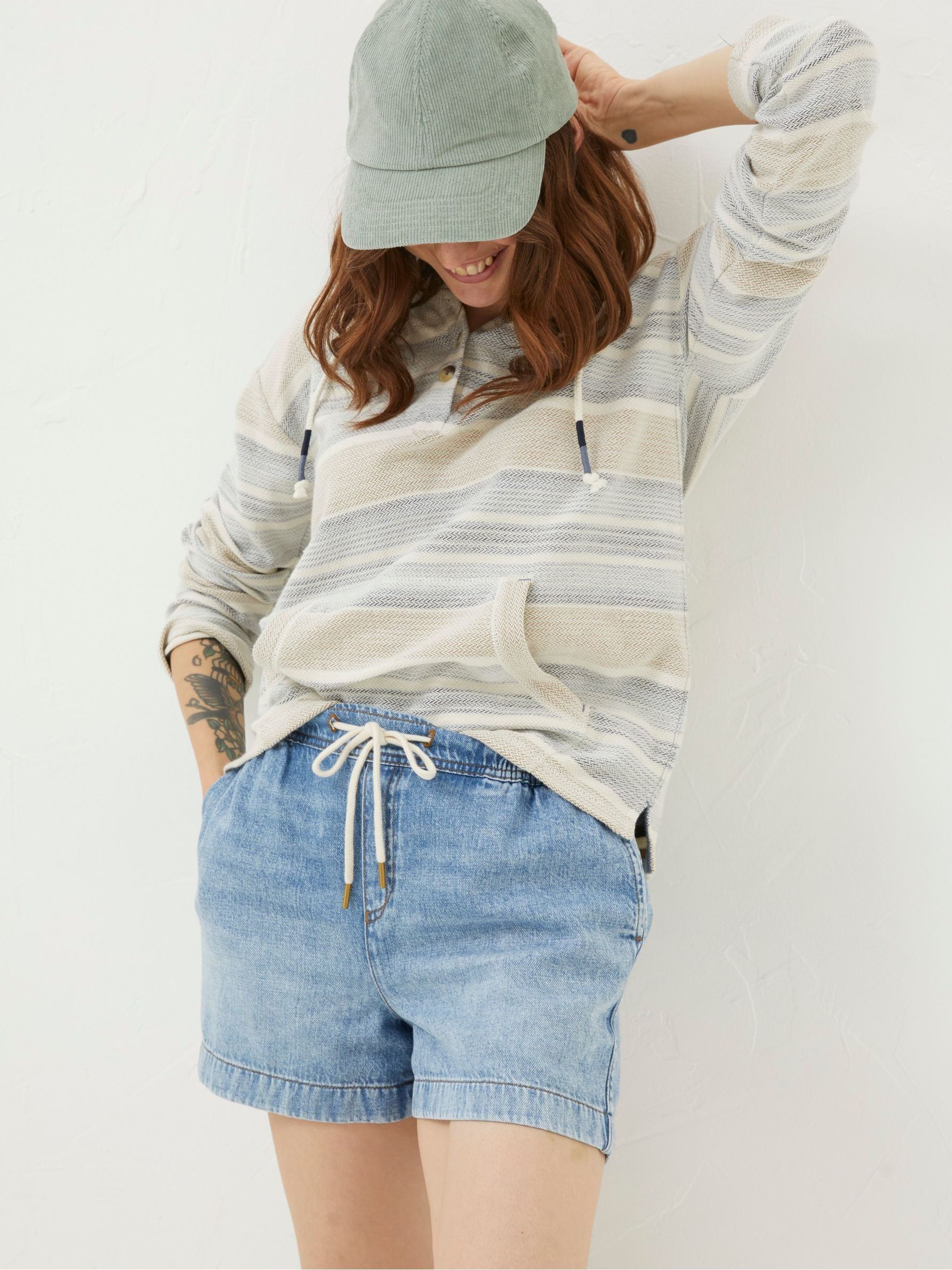 Ashby Light Blue Pull-On Denim Shorts - Image 3 of 4