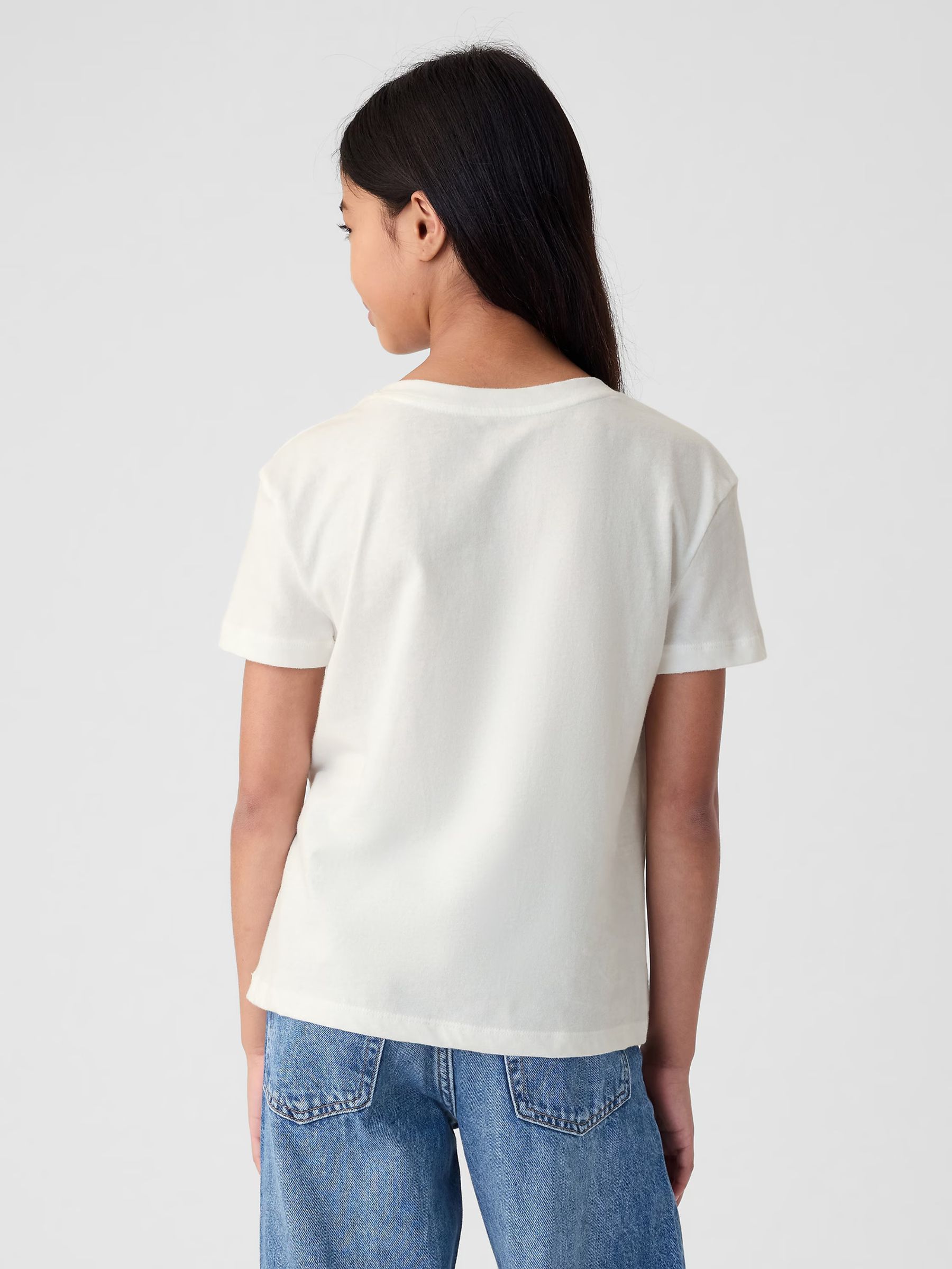 White Butterfly Graphic Short Sleeve Crew Neck T-Shirt (4-13yrs) - Image 2 of 4