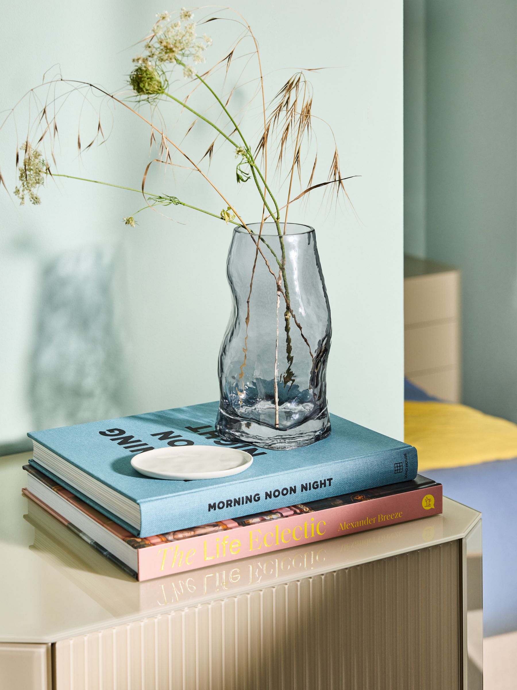 Rhea Vase in Smoke Grey - Image 1 of 3