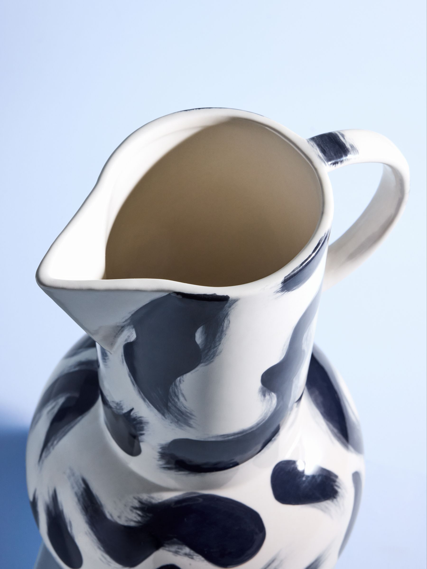 Alaina Vase Jug in Navy Hand Painted - Image 3 of 3