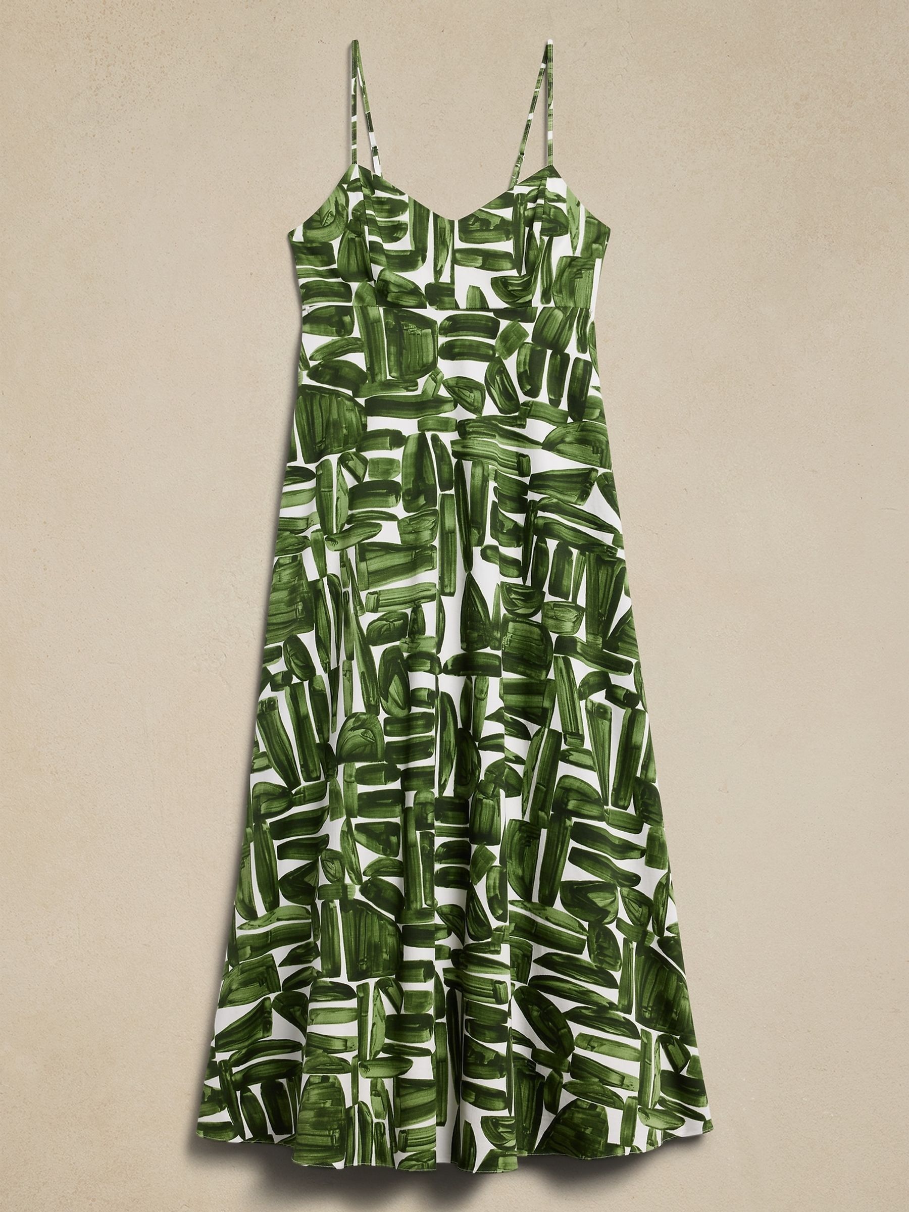 Banana Republic Green Green Poplin Cut-Out Maxi Dress - Image 5 of 5