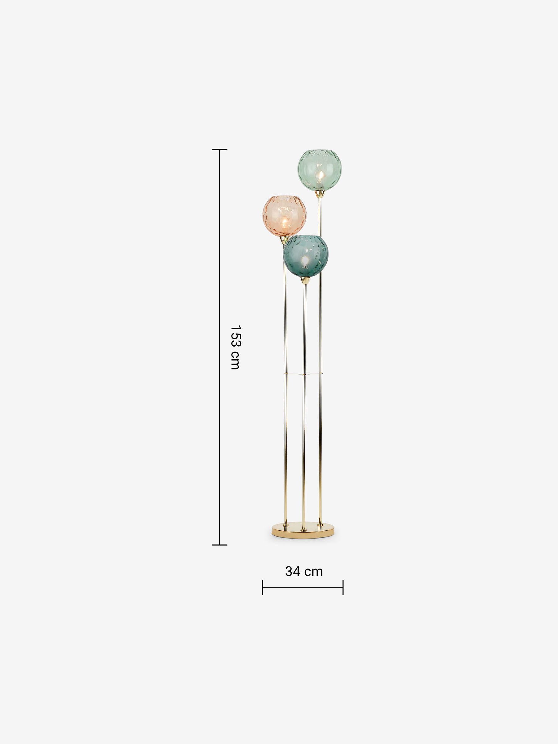 Ilaria Floor Lamp in Blue/Pink - Image 4 of 4