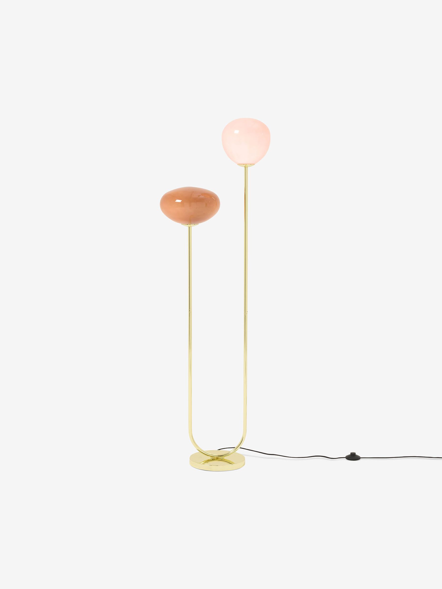 Adrianne Floor Lamp in Brass/Pink - Image 2 of 4