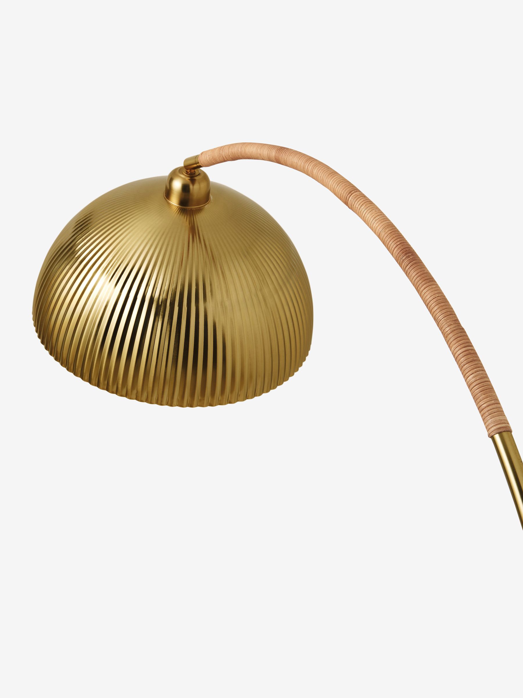 Shell Floor Lamp in Gold/Bamboo - Image 9 of 9