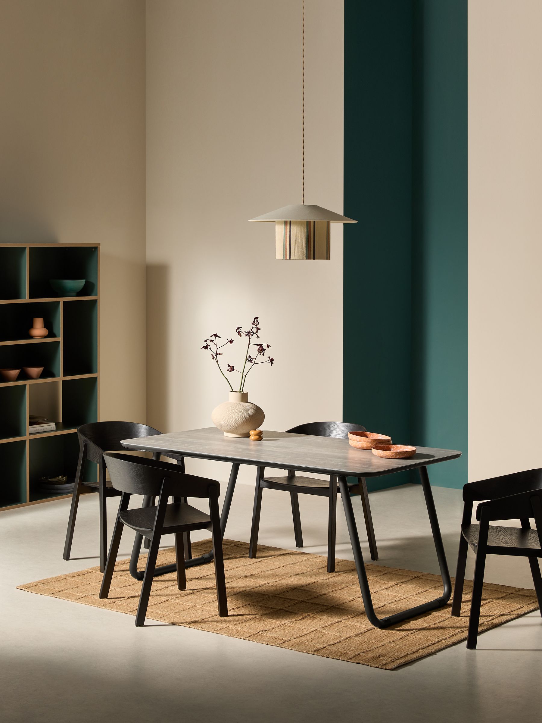 Dwyer Ceramic Marble 6 Seater Fixed Dining Table in Grey - Image 2 of 6
