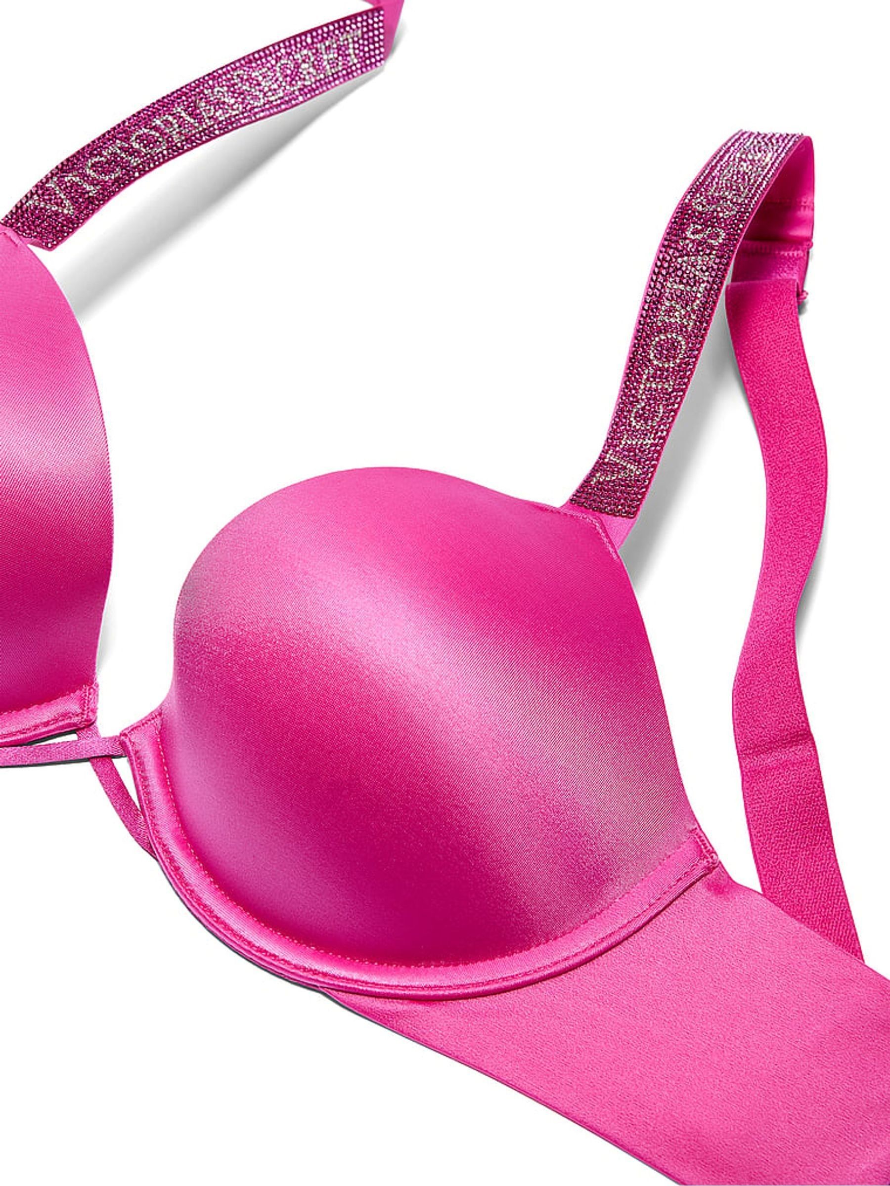 Pink Fire Add 2 Cups Push Up Bombshell Shine Strap Bra - Image 3 of 3
