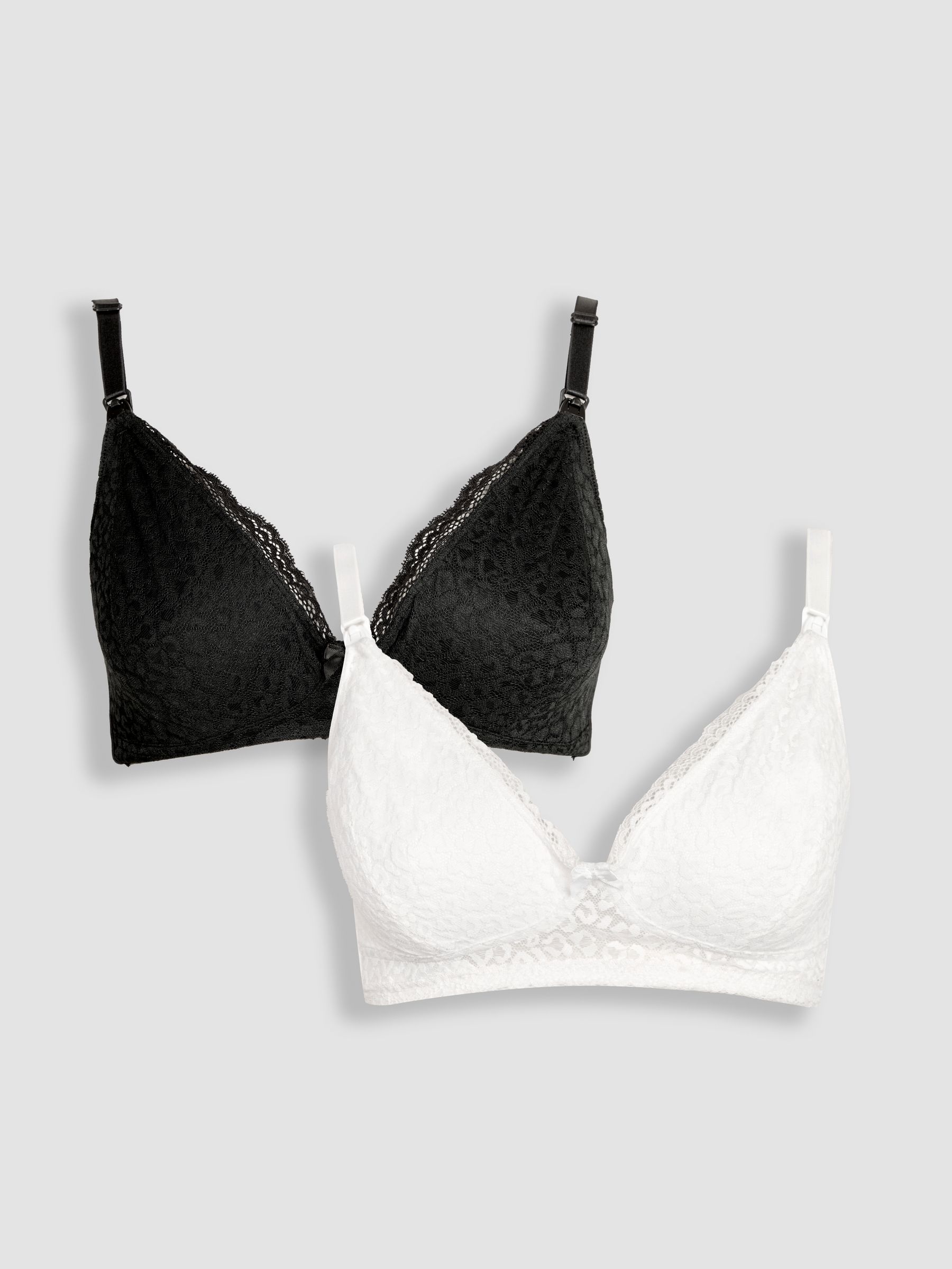 Black Maternity And Nursing Lace Bras 2 Pack - Image 1 of 11