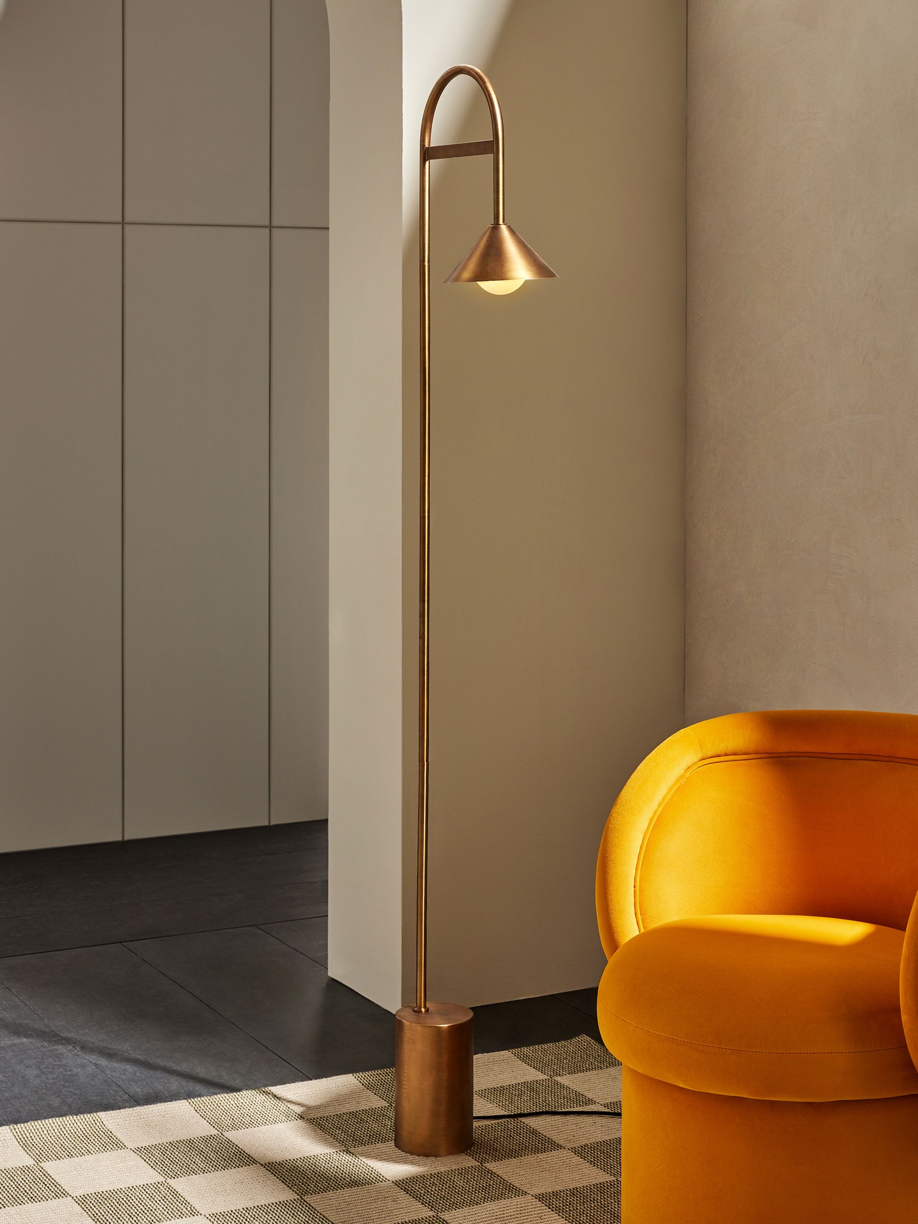 Rhett Floor Arch Lamp in Brass - Image 1 of 3