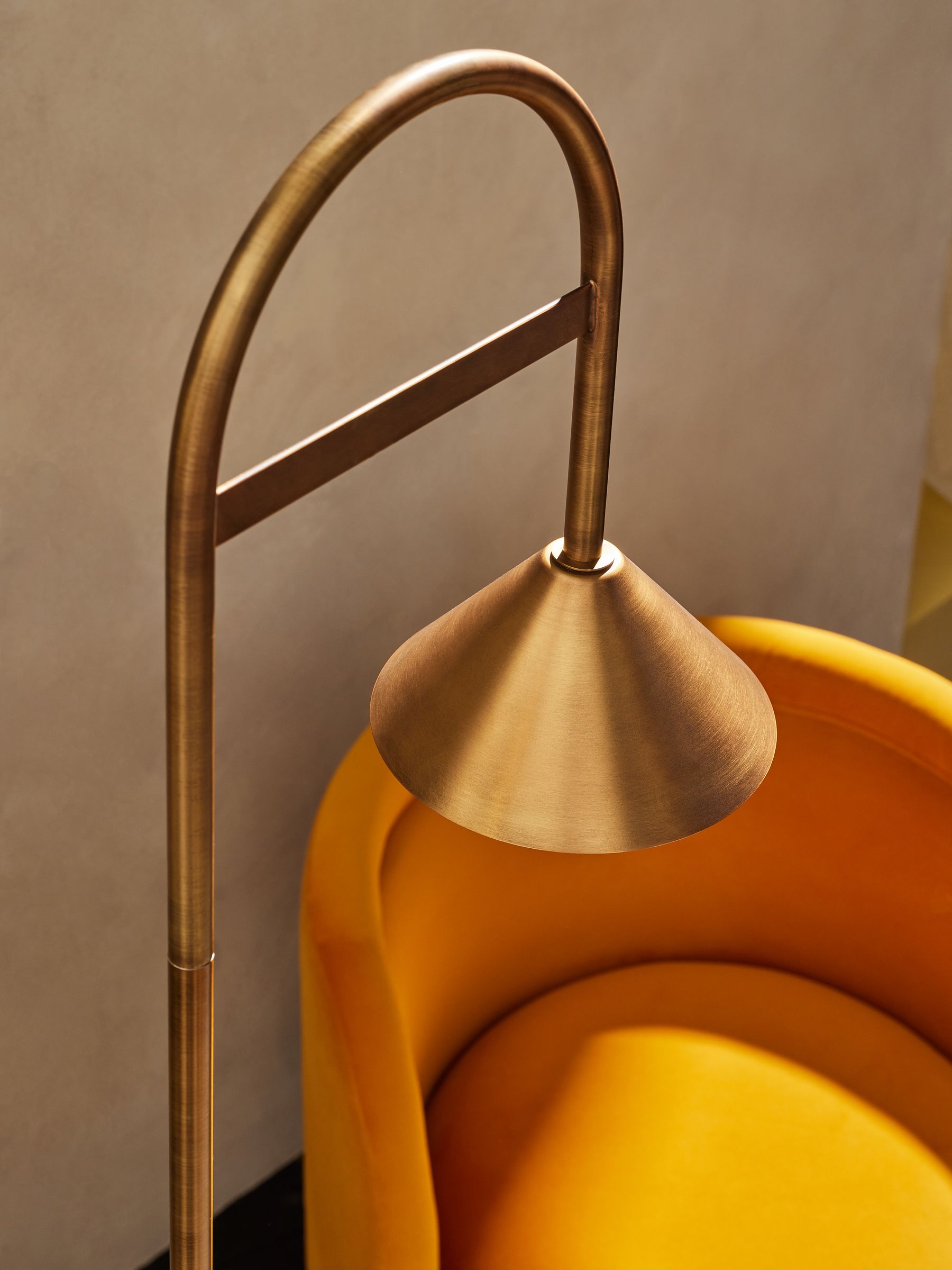 Rhett Floor Arch Lamp in Brass - Image 2 of 3