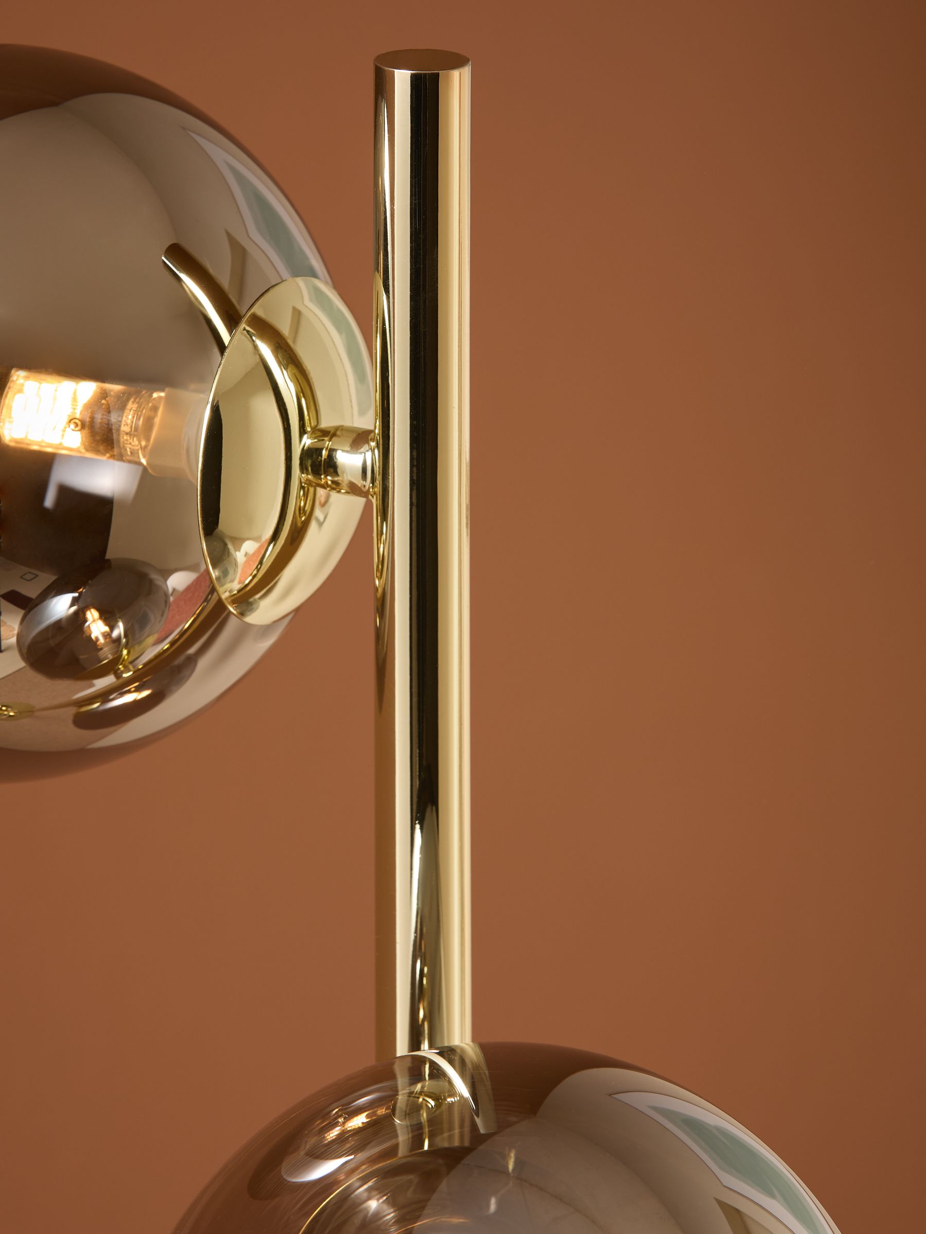 Globe Floor Light in Grey/Brass - Image 4 of 7