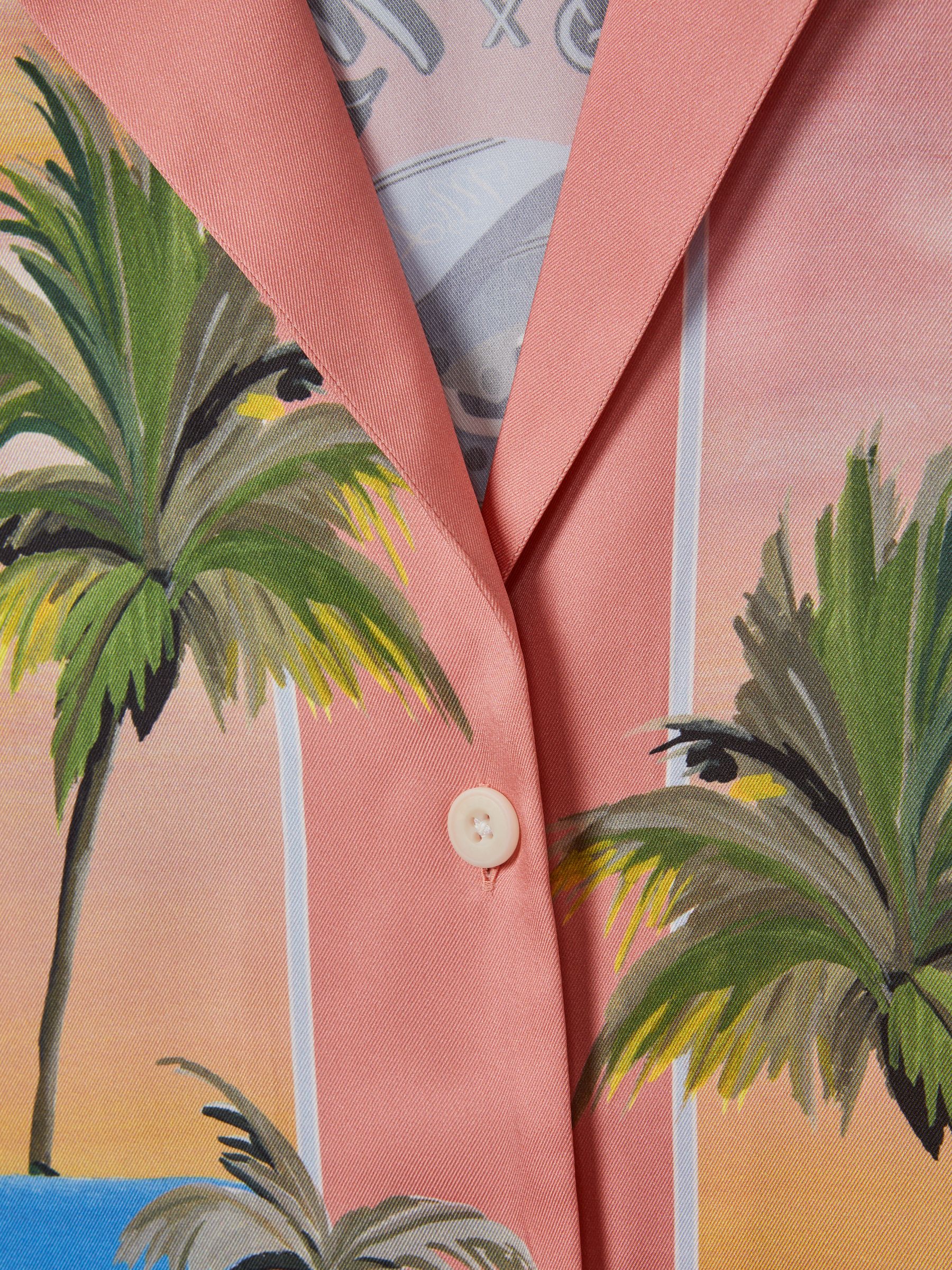 McLaren F1 Miami Exclusive Cuban Collar Shirt in Pink Multi - Image 7 of 8