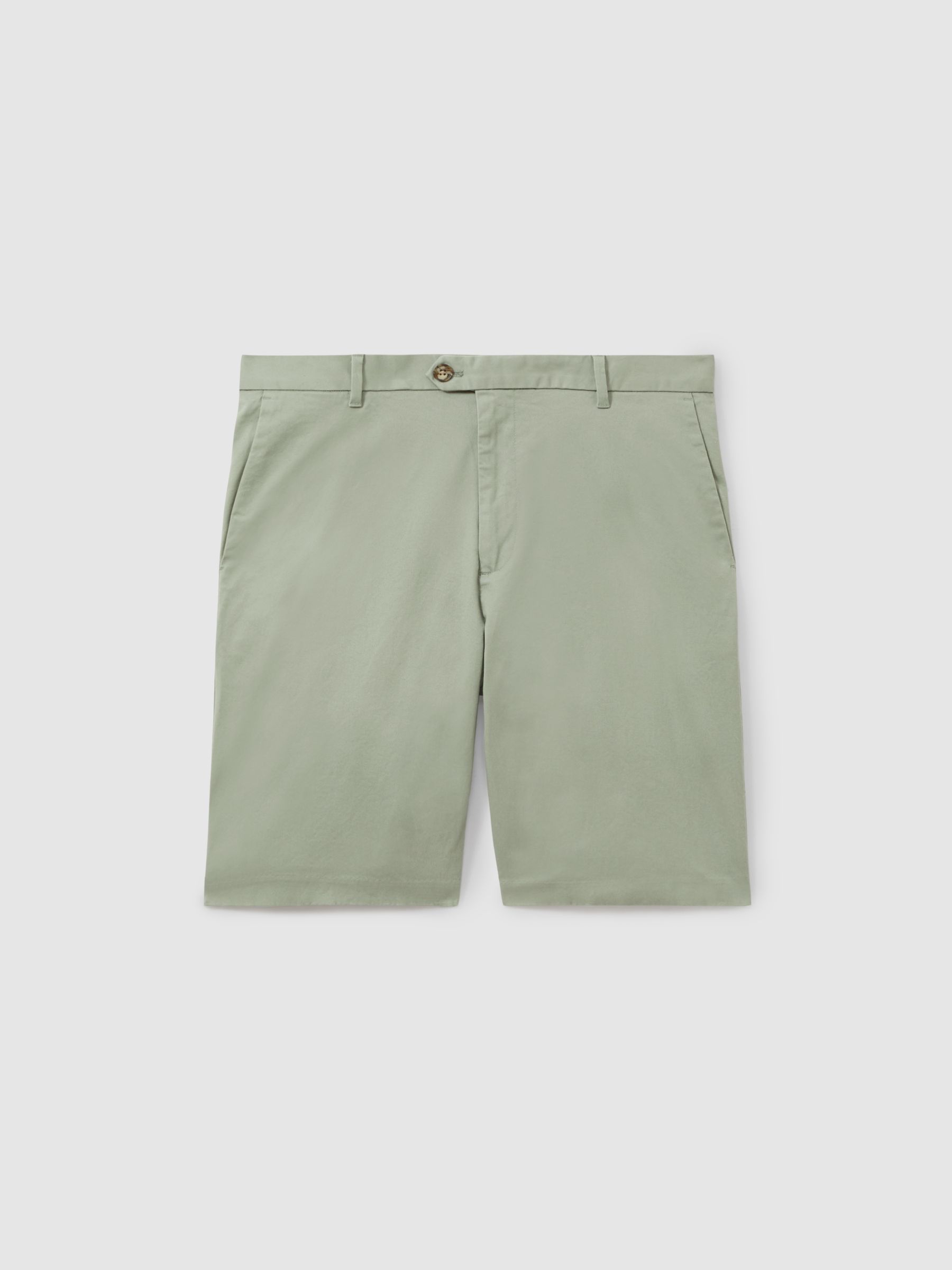 Modern Fit Cotton Blend Chino Shorts in Pistachio - Image 2 of 5