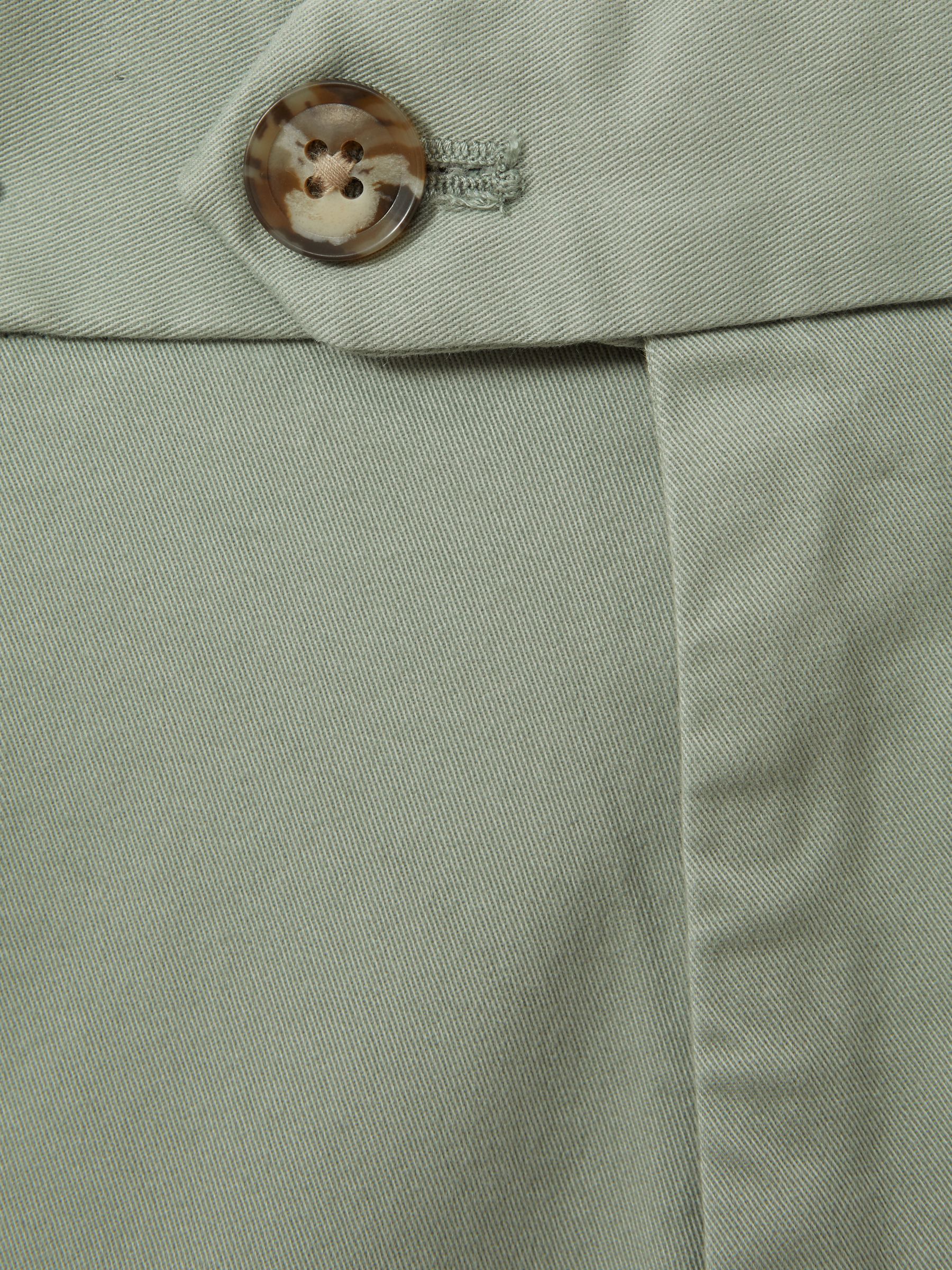 Modern Fit Cotton Blend Chino Shorts in Pistachio - Image 5 of 5