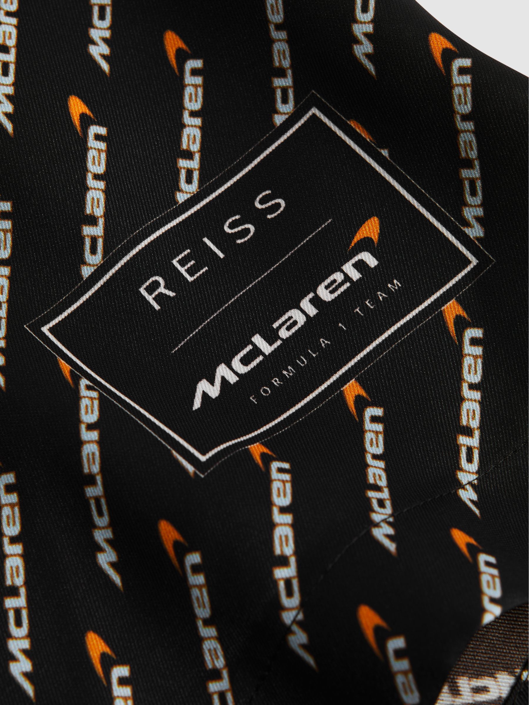 McLaren F1 Silverstone Exclusive Cuban Collar Shirt in Black Multi - Image 6 of 7