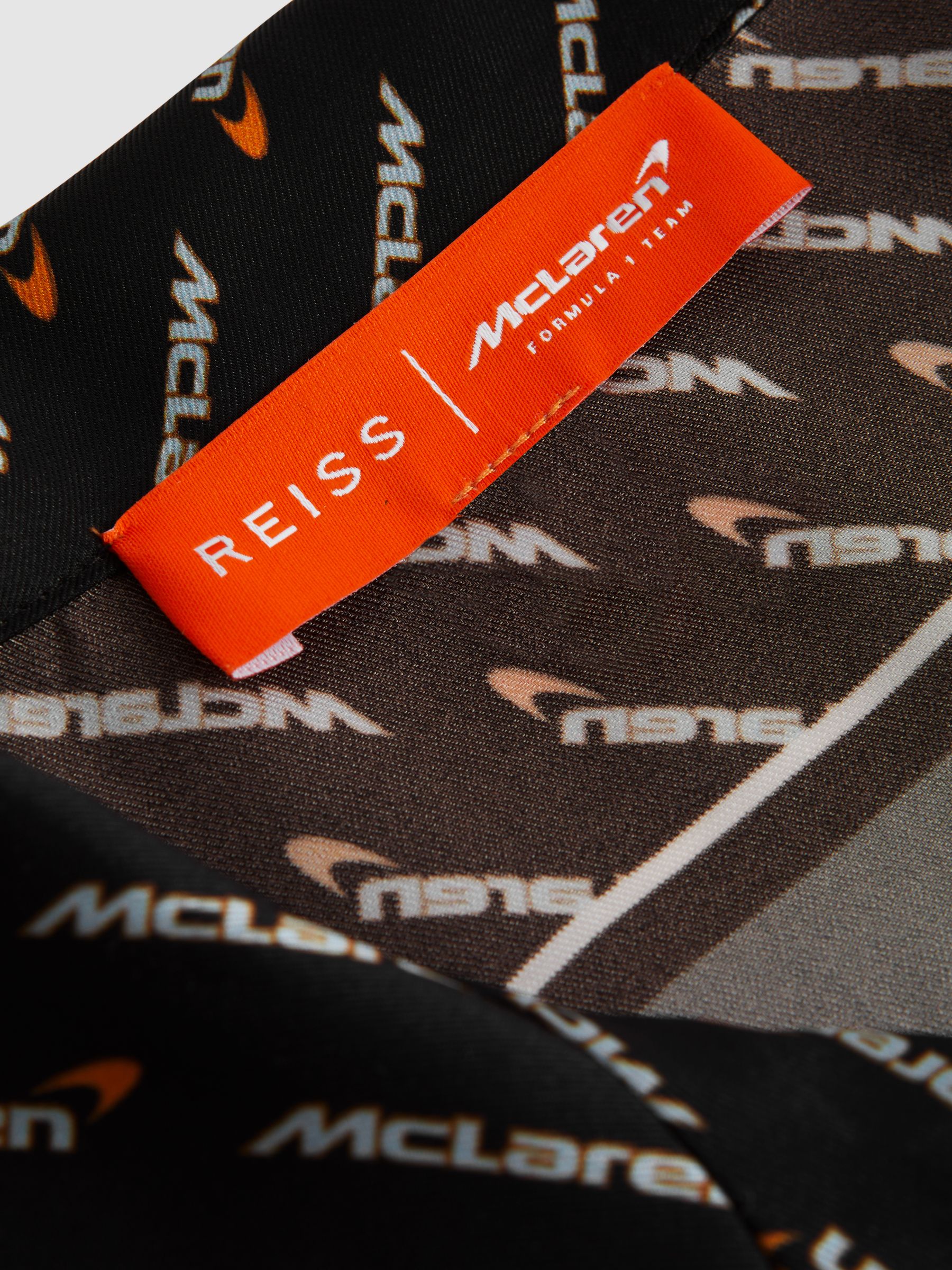 McLaren F1 Silverstone Exclusive Cuban Collar Shirt in Black Multi - Image 7 of 7