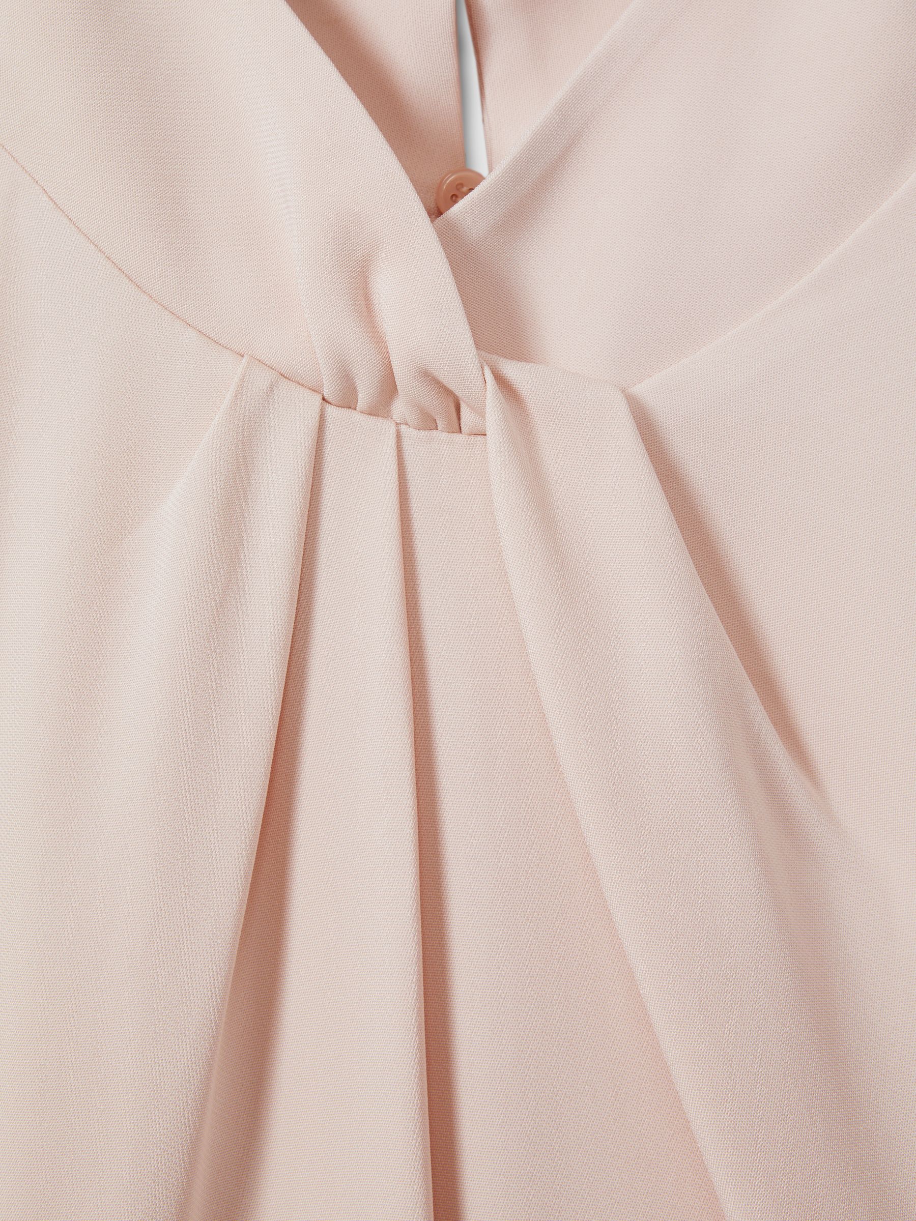Twist Neck Cut Out Midi Dress in Nude - Image 6 of 6
