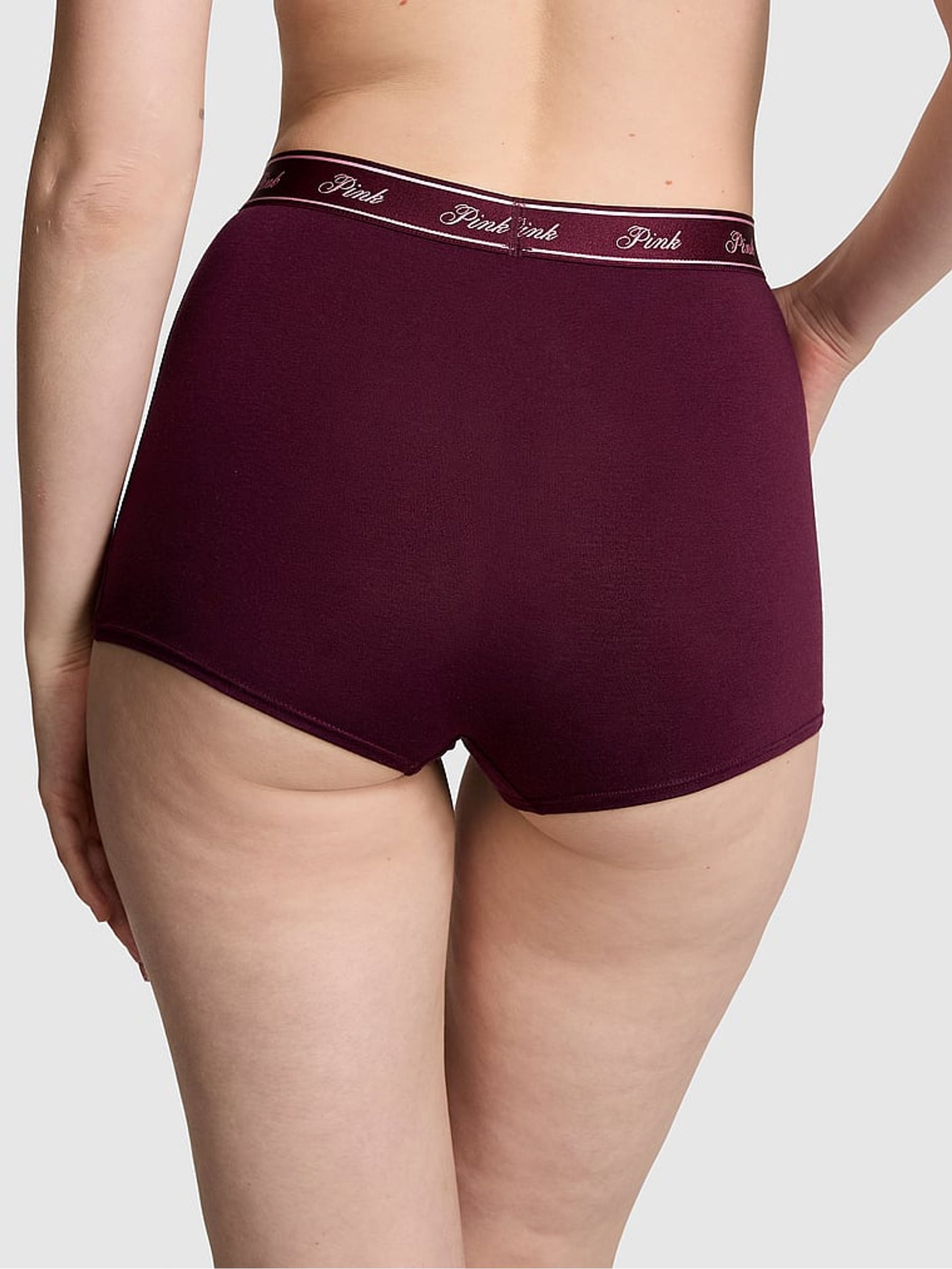 Purple Rose Cotton Logo High Waist Short Knickers - Image 2 of 3