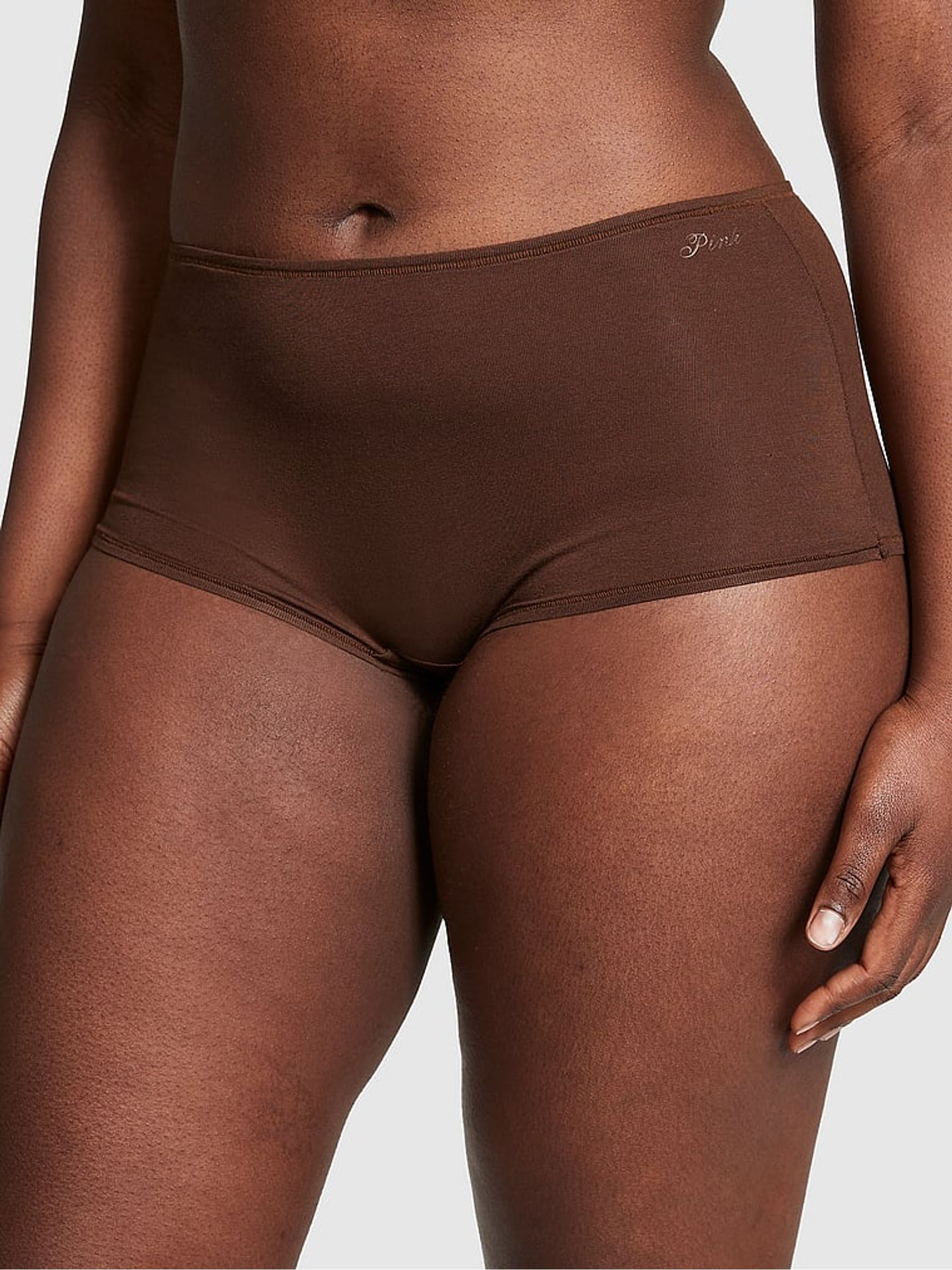 Ganache Nude Cotton Boyshort Knickers - Image 1 of 3