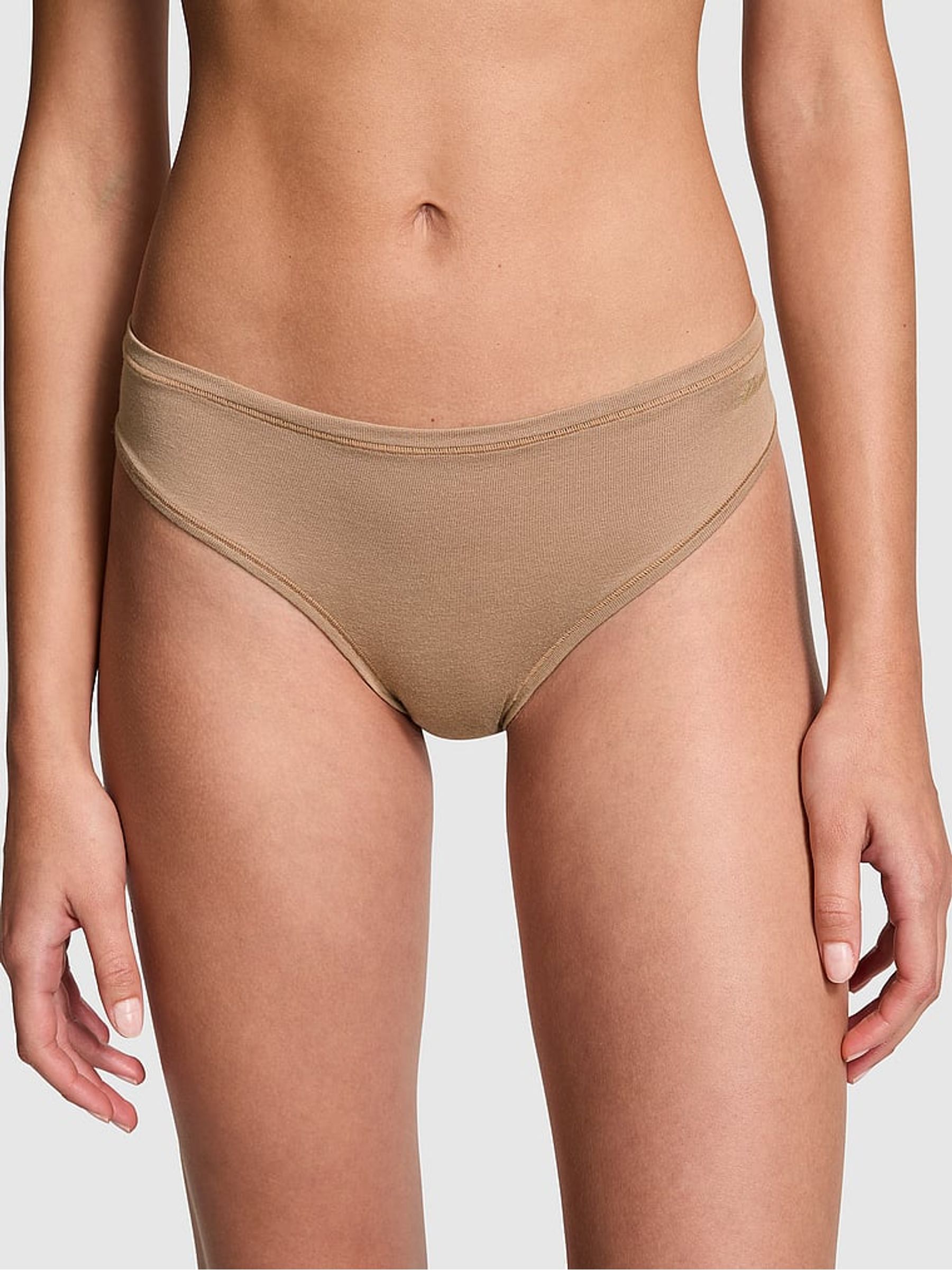 Latte Brown Cheeky Cotton Cheeky Knickers - Image 1 of 1