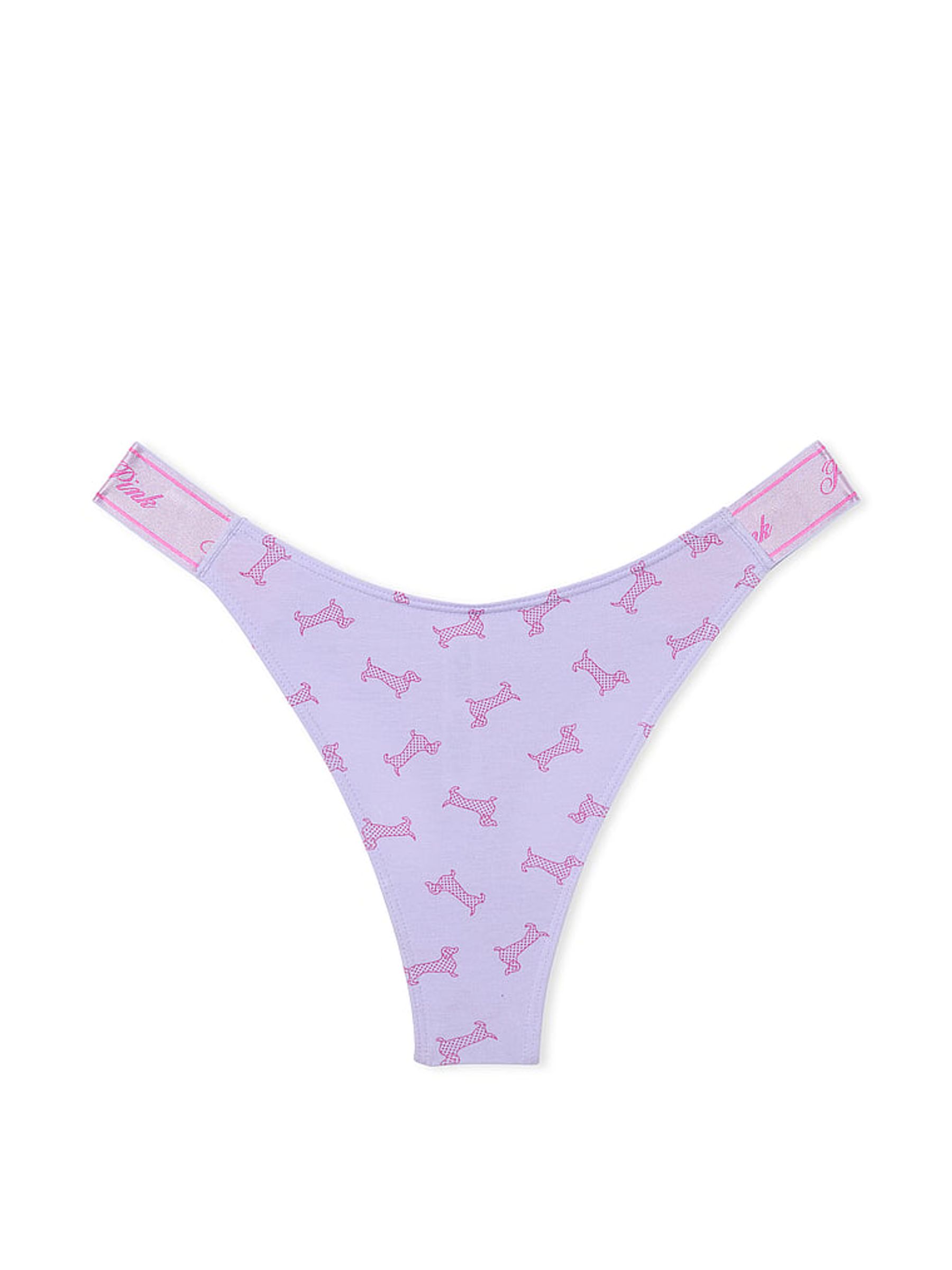 Purple Cloud Dogs Thong Cotton Logo Knickers - Image 3 of 3