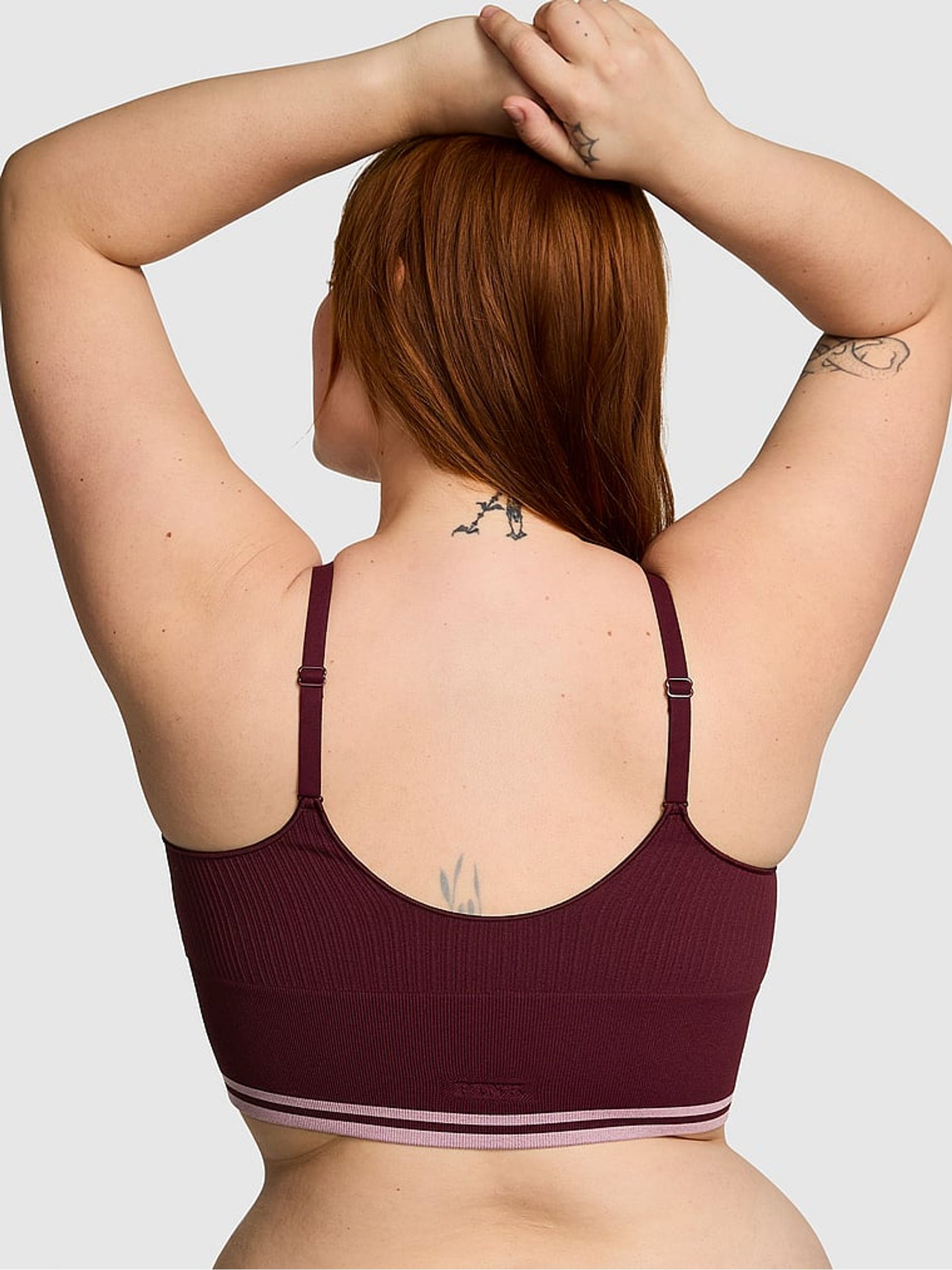 Purple Rose Seamless Longline Scoop Sports Bra Top - Image 2 of 3