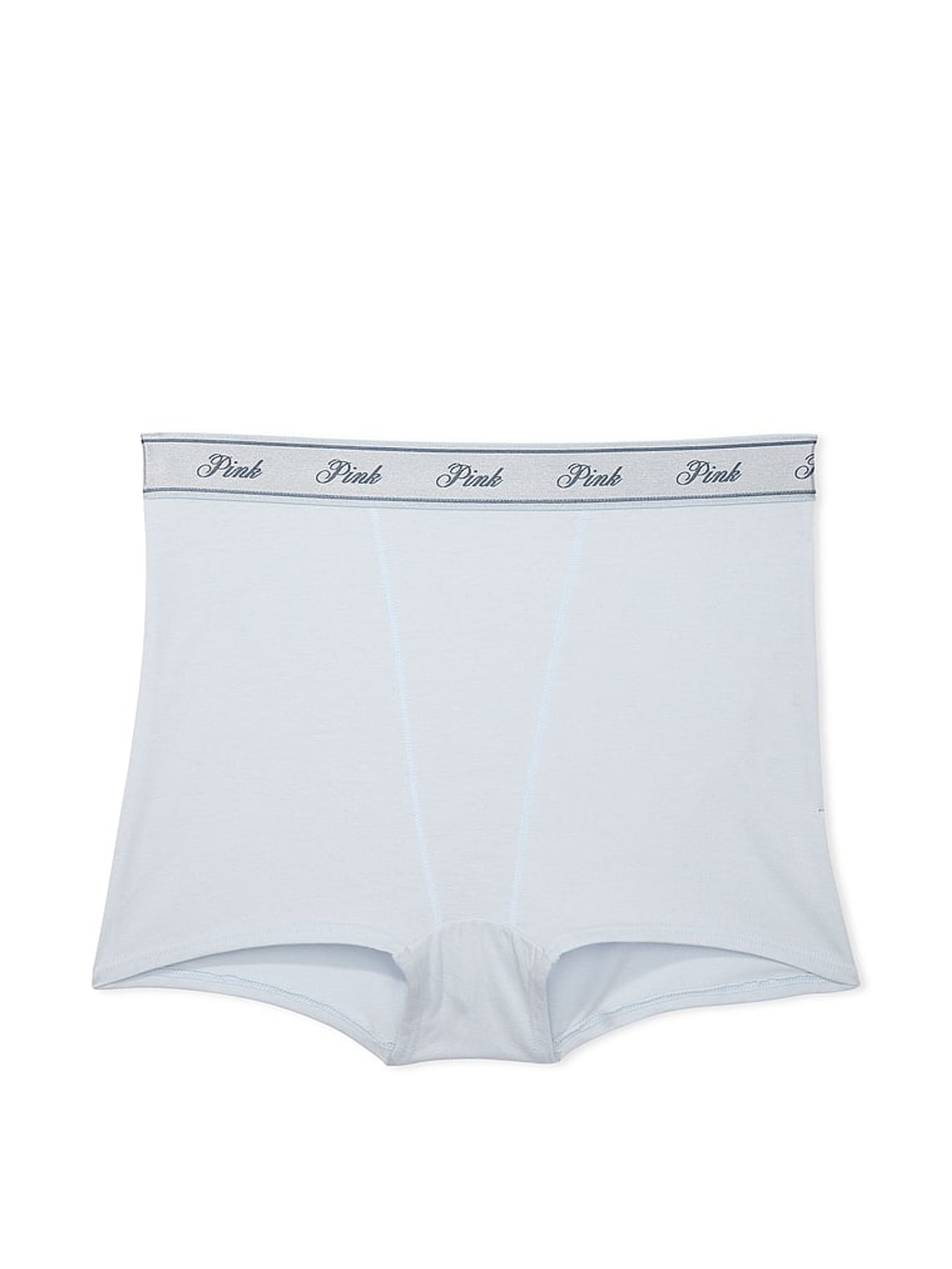 Hydrangea Blue Cotton Logo High Waist Short Knickers - Image 3 of 3