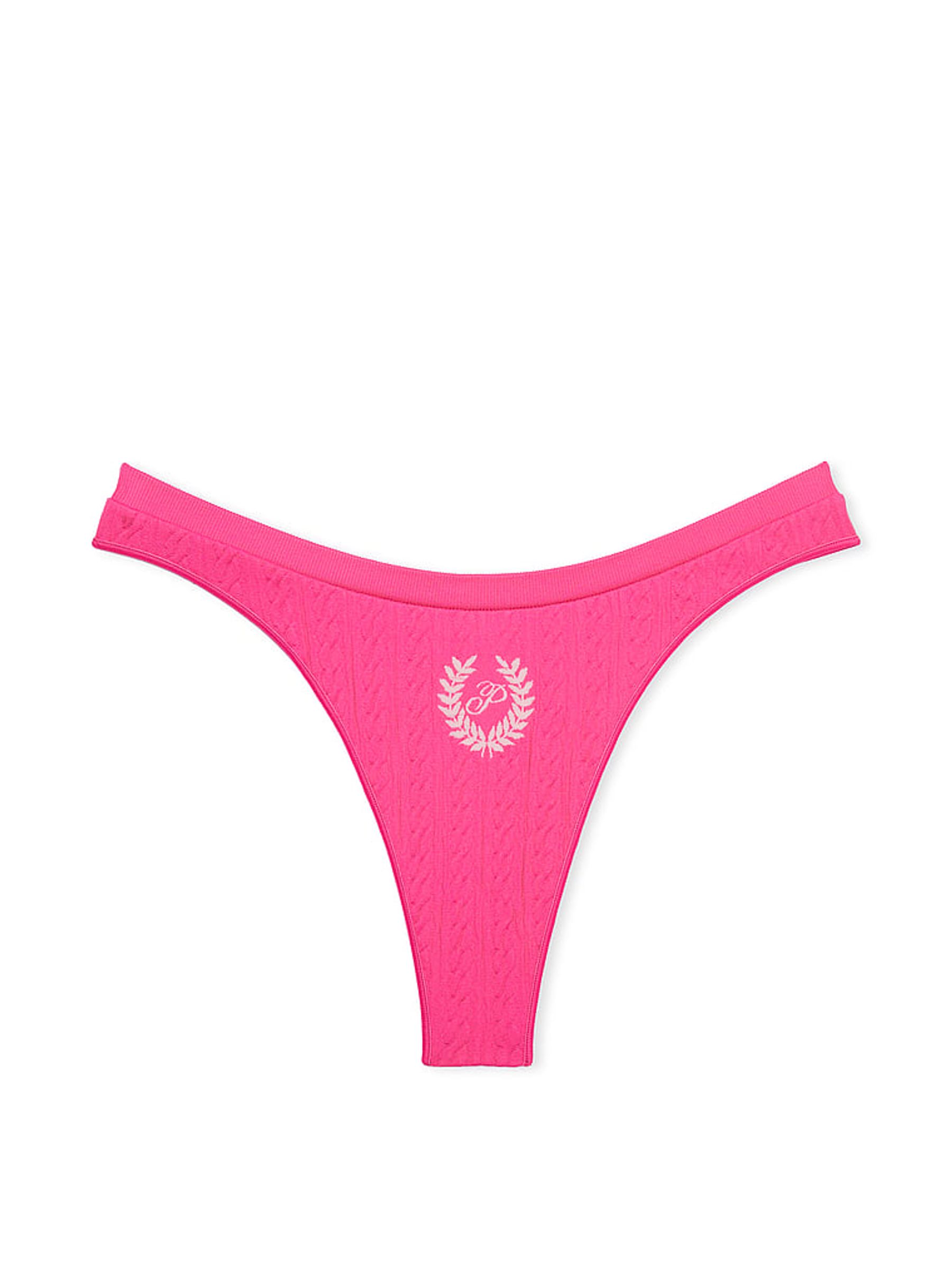 Pink Rose Seamless High Leg Scoop Thong Knickers - Image 3 of 3