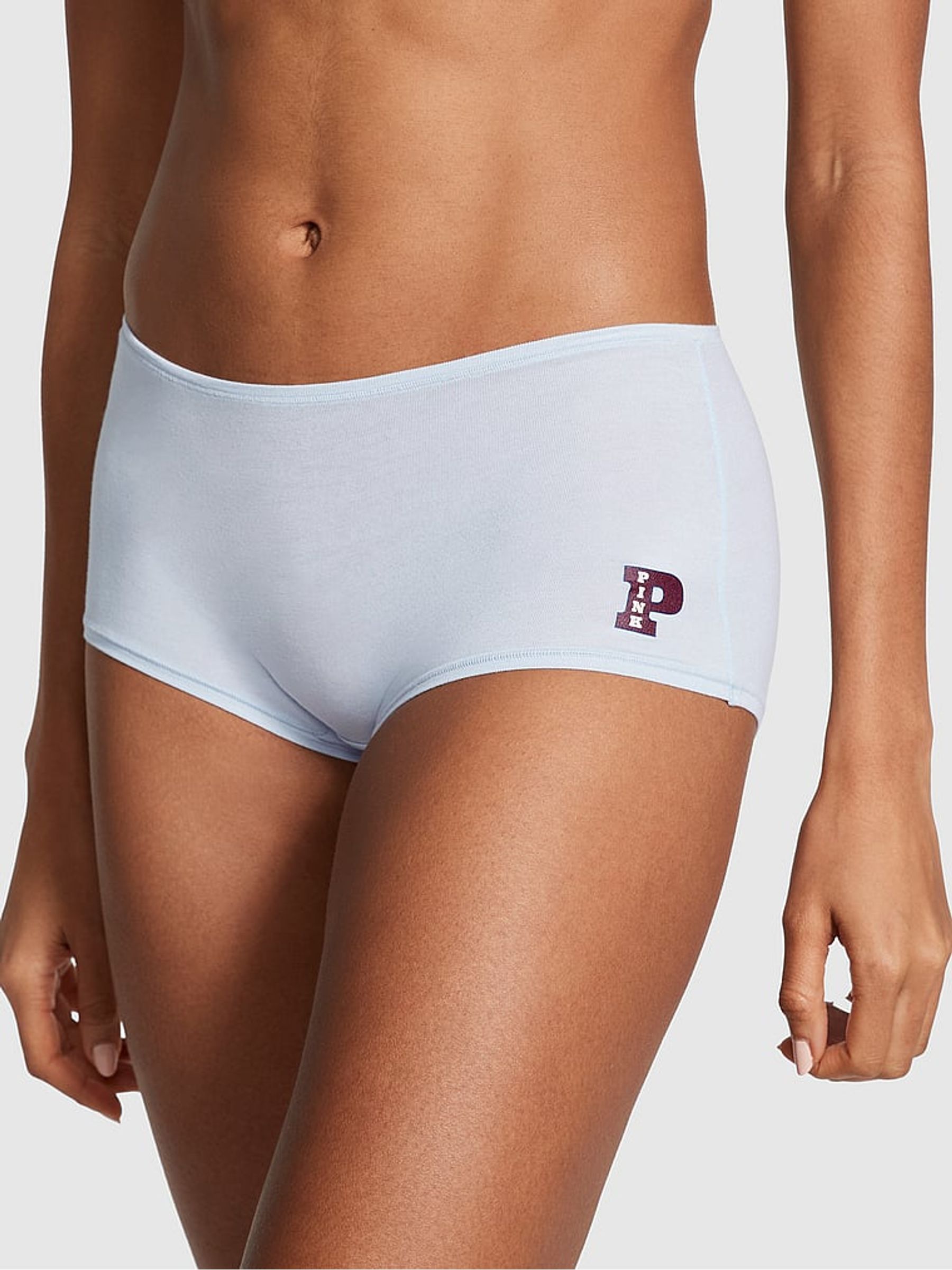 Hydrangea Blue Cotton Boyshort Knickers - Image 1 of 1