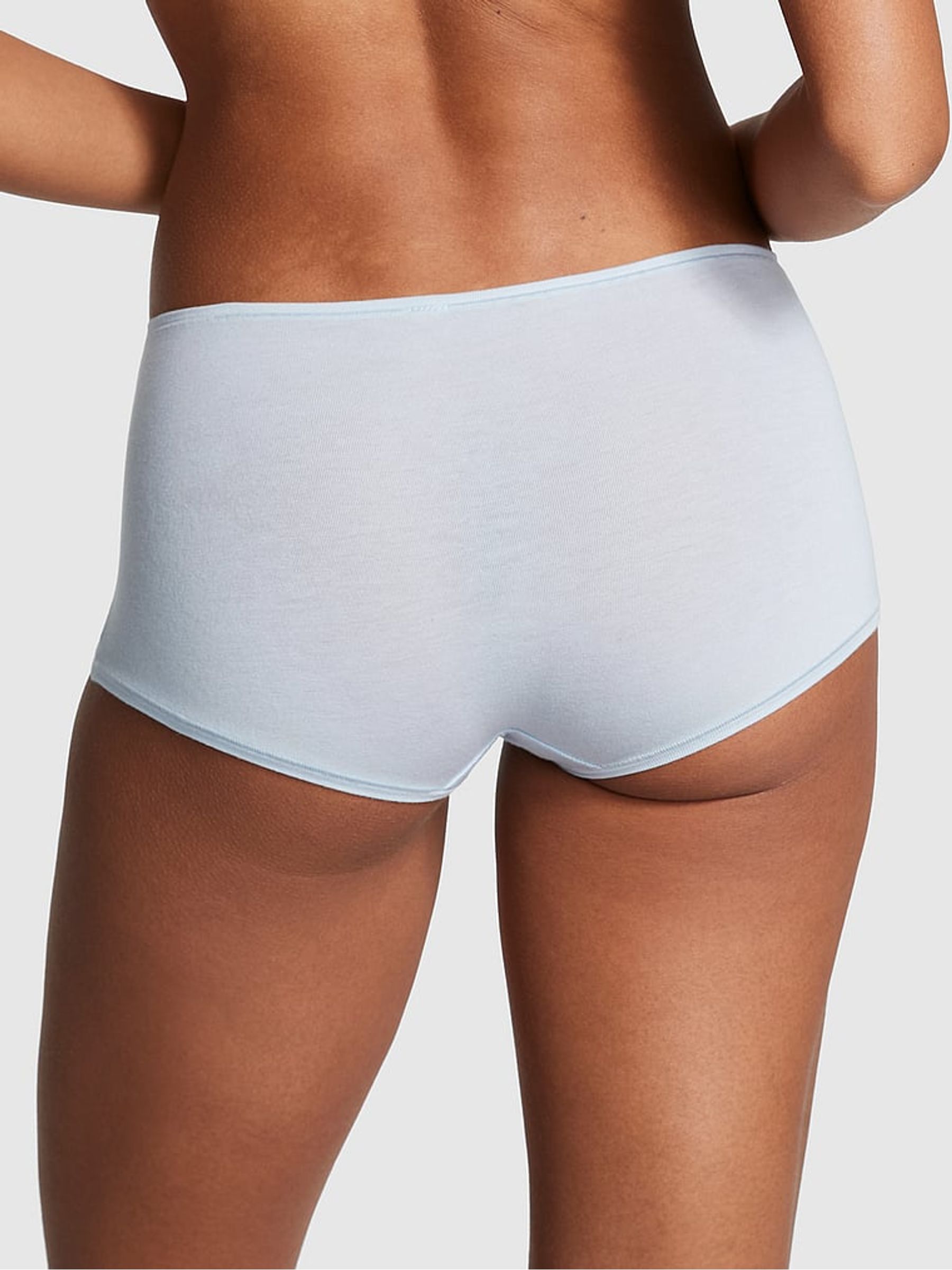 Hydrangea Blue Cotton Boyshort Knickers - Image 2 of 3