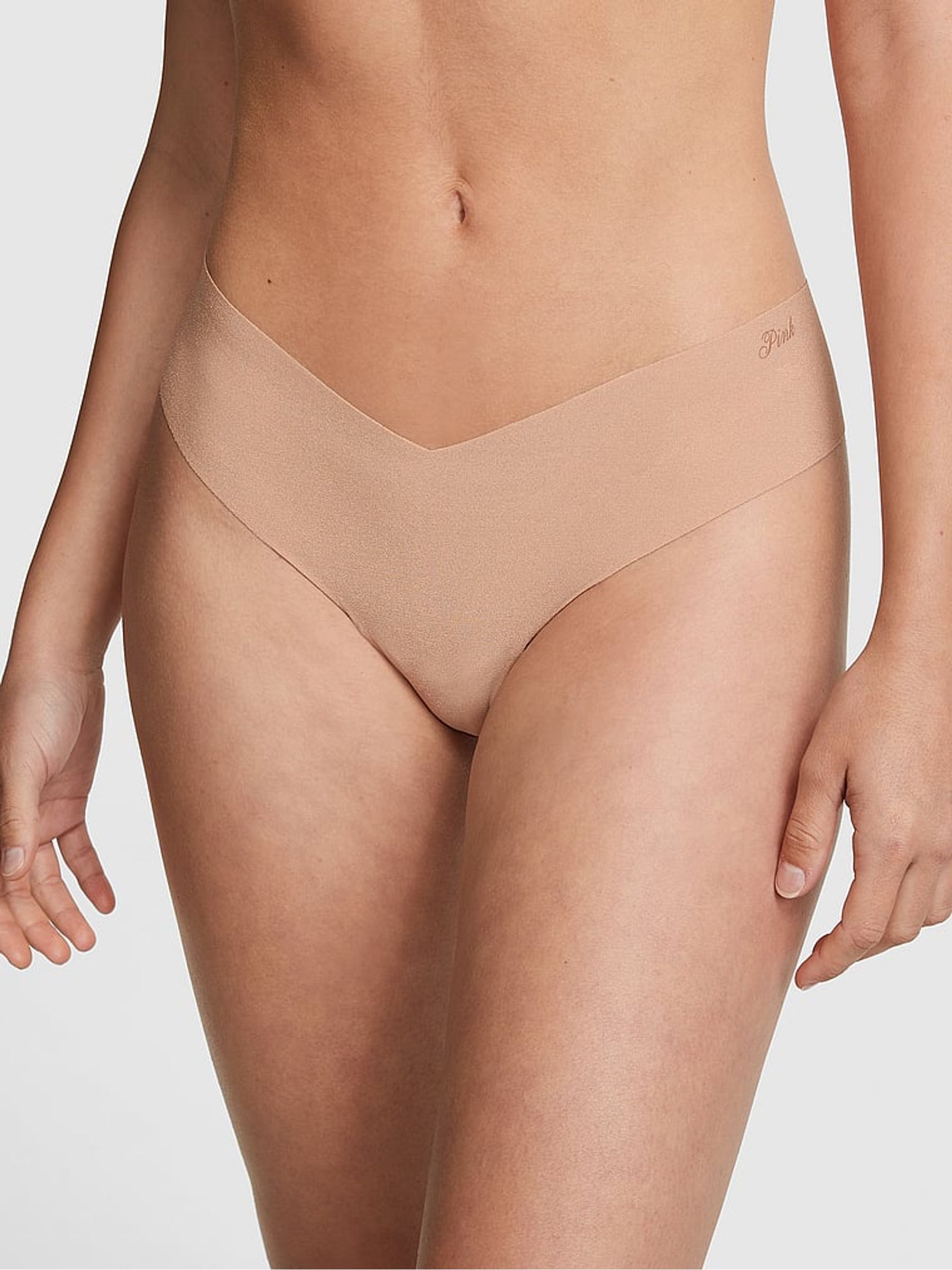 Nude Praline High Leg Thong Knickers - Image 1 of 3