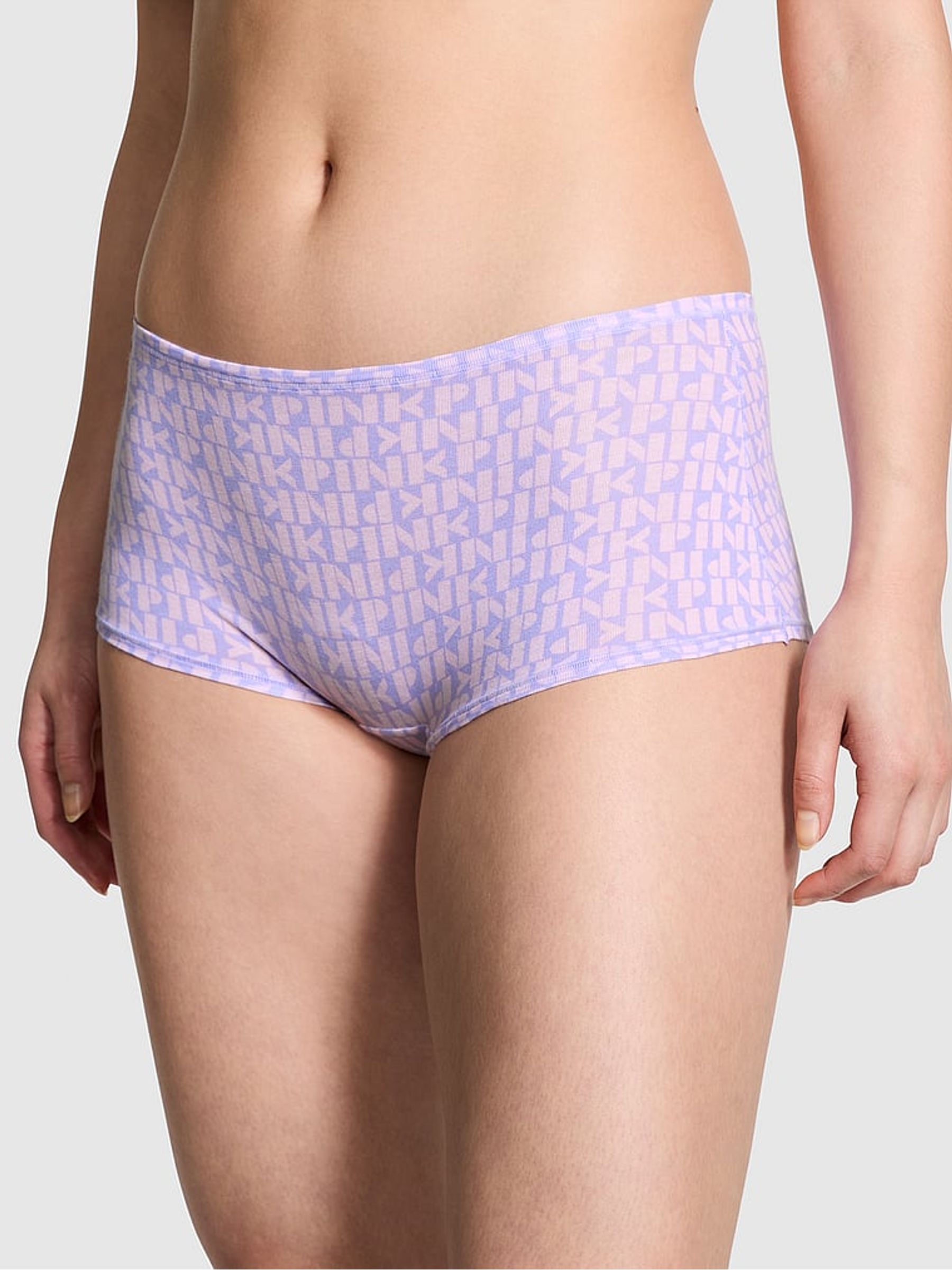 Purple Cloud Logo Cotton Boyshort Knickers - Image 1 of 3