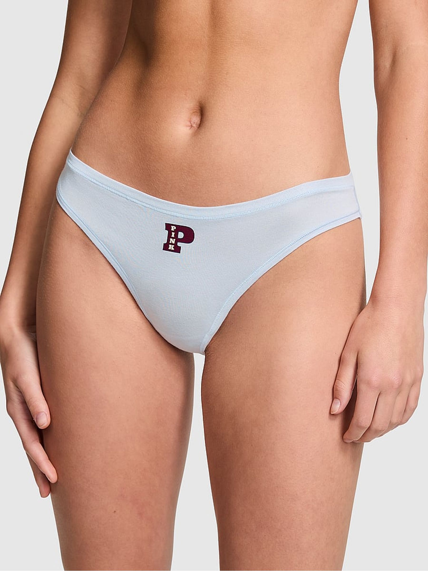 Hydrangea Blue Bikini Cotton Knickers - Image 1 of 1