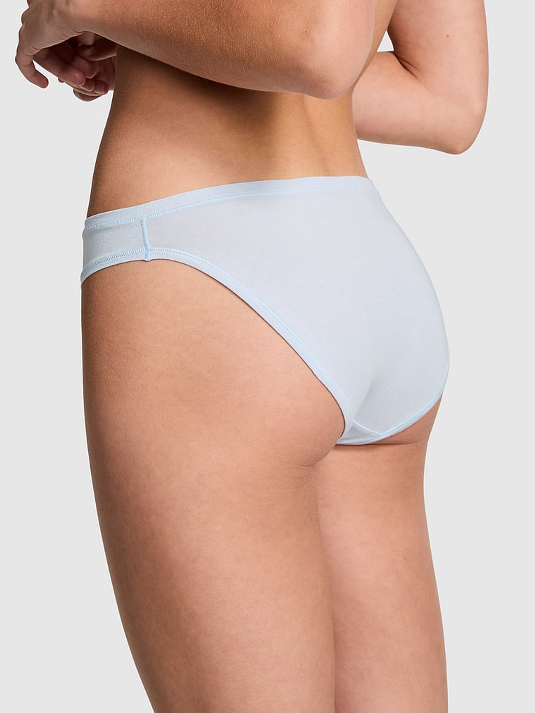 Hydrangea Blue Bikini Cotton Knickers - Image 2 of 3