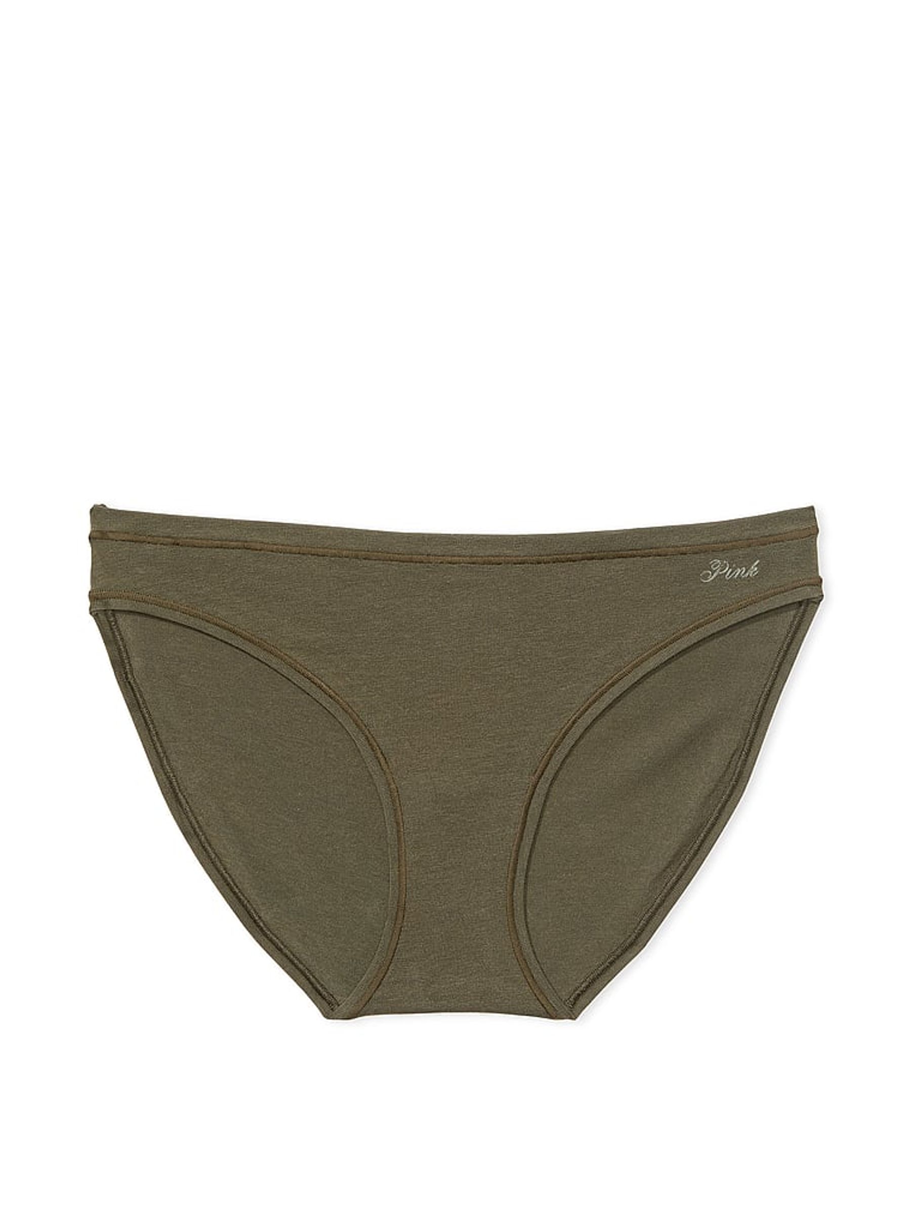 Olive Green Bikini Cotton Knickers - Image 3 of 3